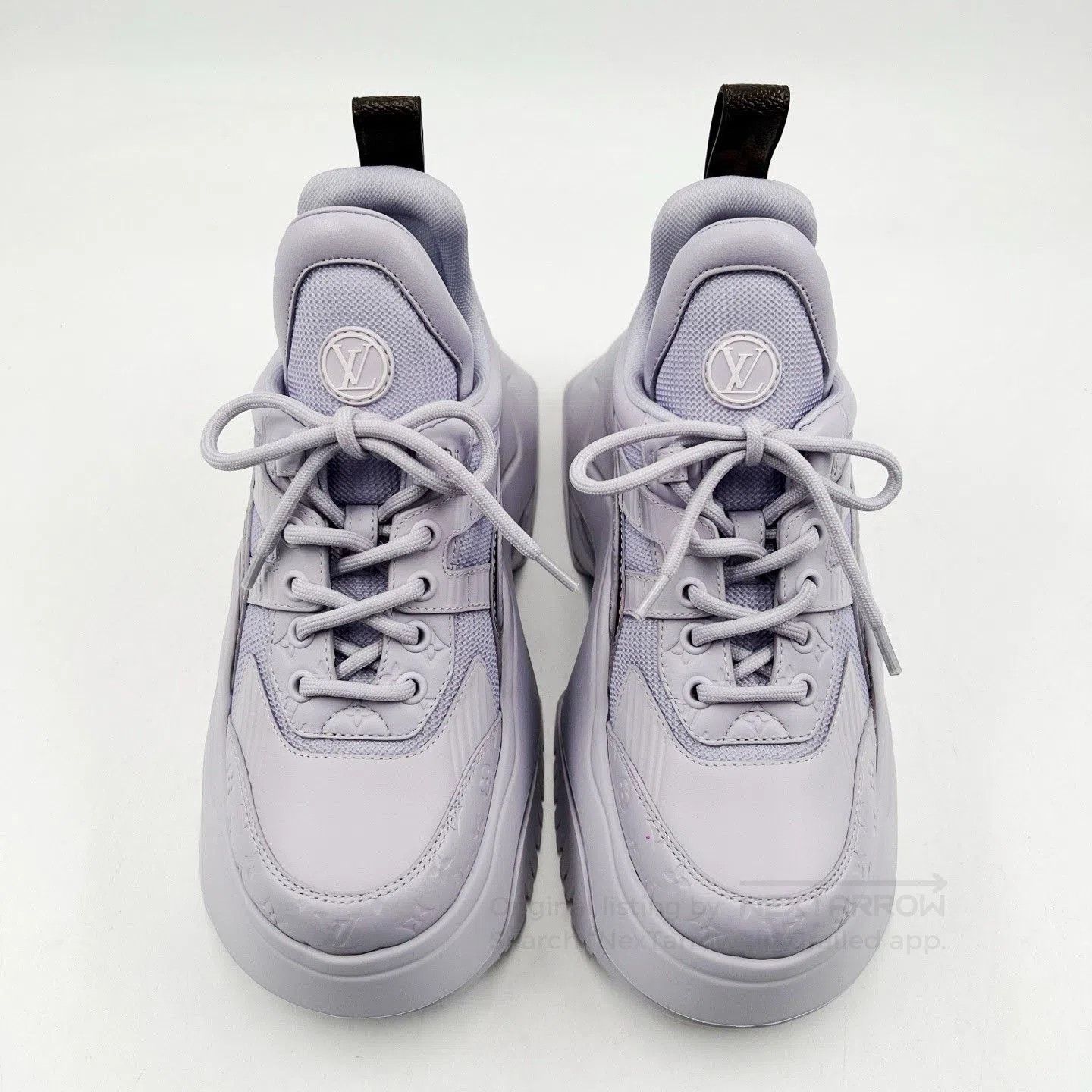 Louis Vuitton LV Purple Archlight2.0 Leather Platform Sneakers. Size US 4 / IT 34 - 2 Thumbnail