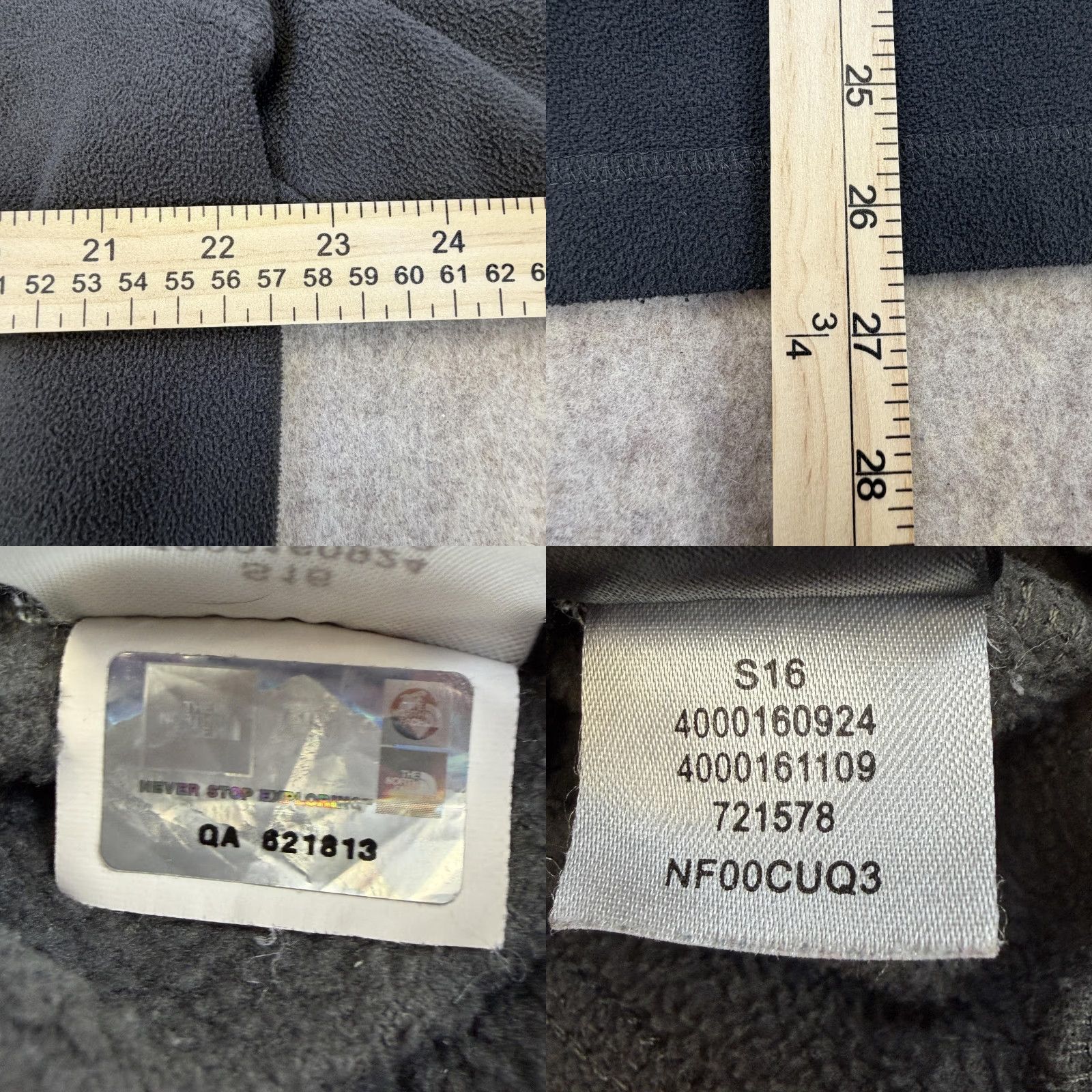 The North Face The North Face Jacket Mens Large Gray Fleece Full Zip Outdoor Hiking Warm Size US L / EU 52-54 / 3 - 8 Thumbnail