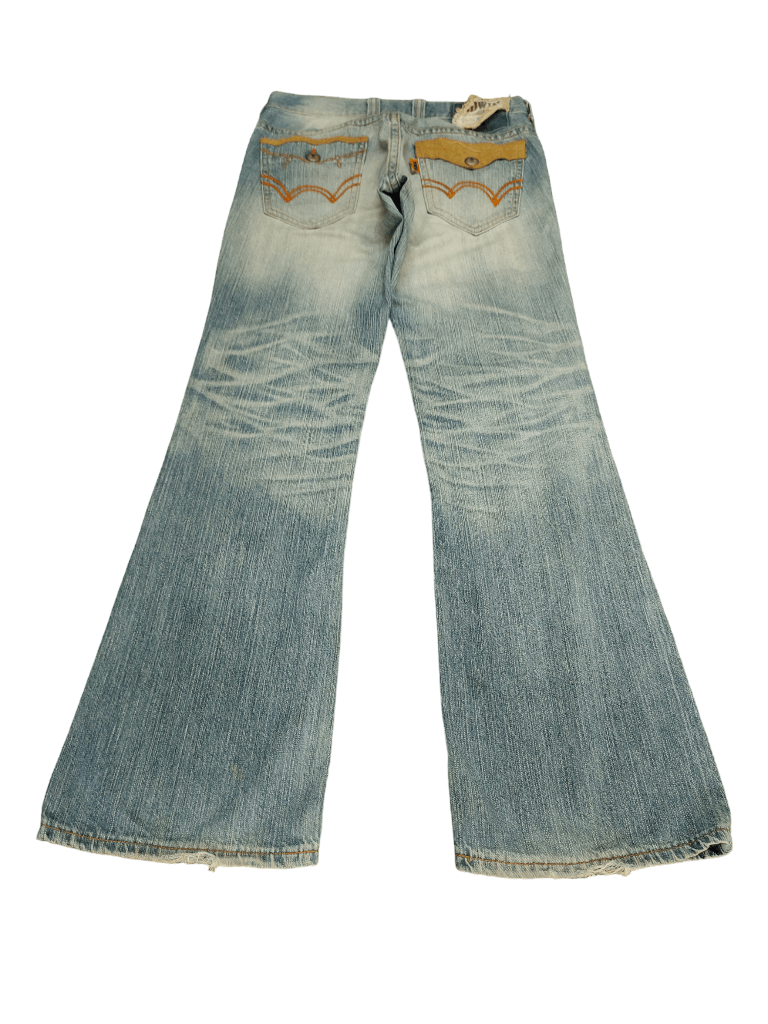 Edwin Flare Jeans Edwin XV Distress Faded Boot Cut Y2k Mudmax Size US 31 - 2 Thumbnail