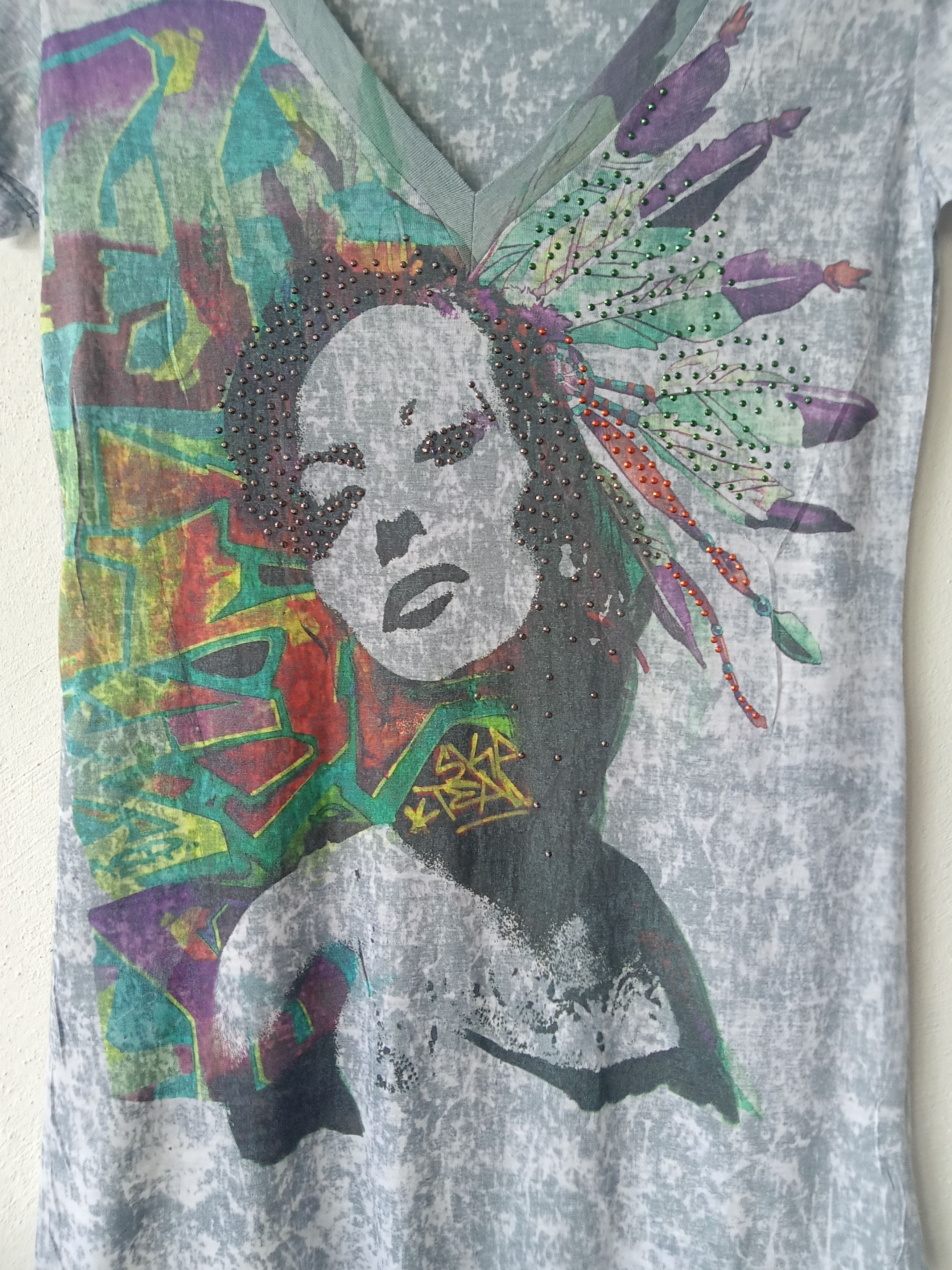 Seditionaries Paper Thin Multicolor Print T shirt Size M / US 6-8 / IT 42-44 - 3 Thumbnail