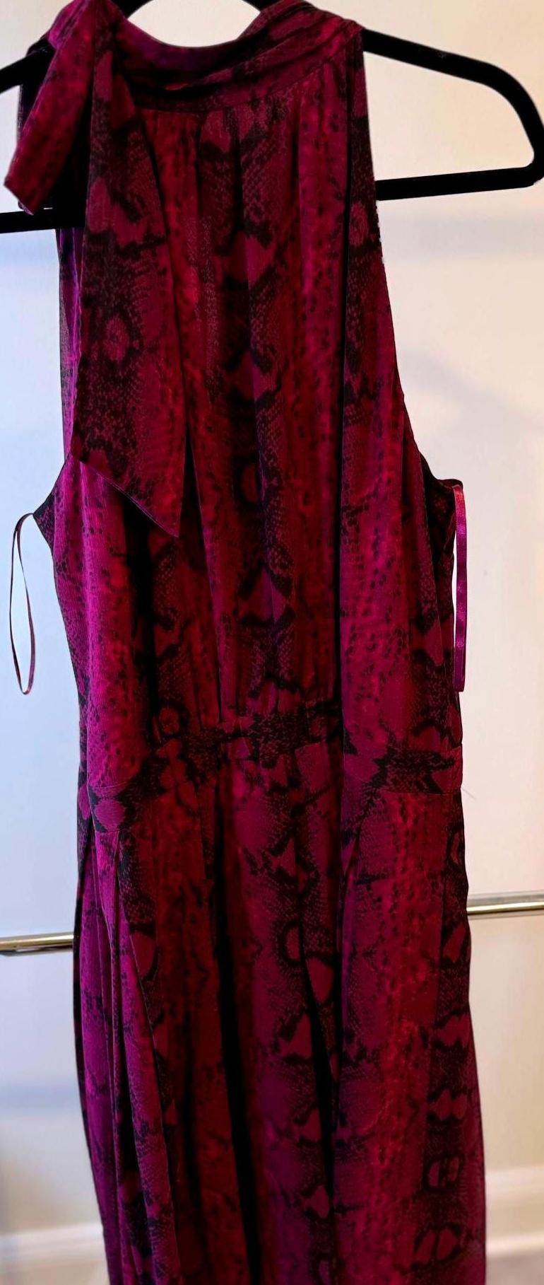 Designer Elegant Snakeskin Print Maxi Dress Size XXL / US 16-18 / IT 52-54 - 3 Thumbnail