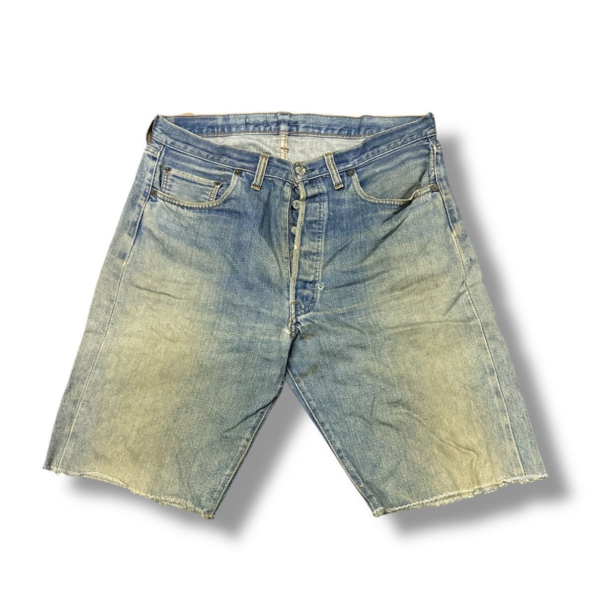 Levi's Vintage Levis Rindem 501 selvedge Cropped jeans Size US 35 - 1 Thumbnail