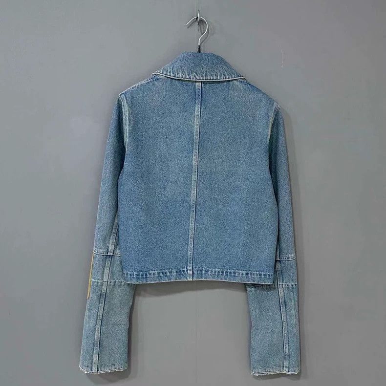 Loewe LOEWE Leather logo wash jeans coat Size 4XL / US 24-26 - 3 Thumbnail