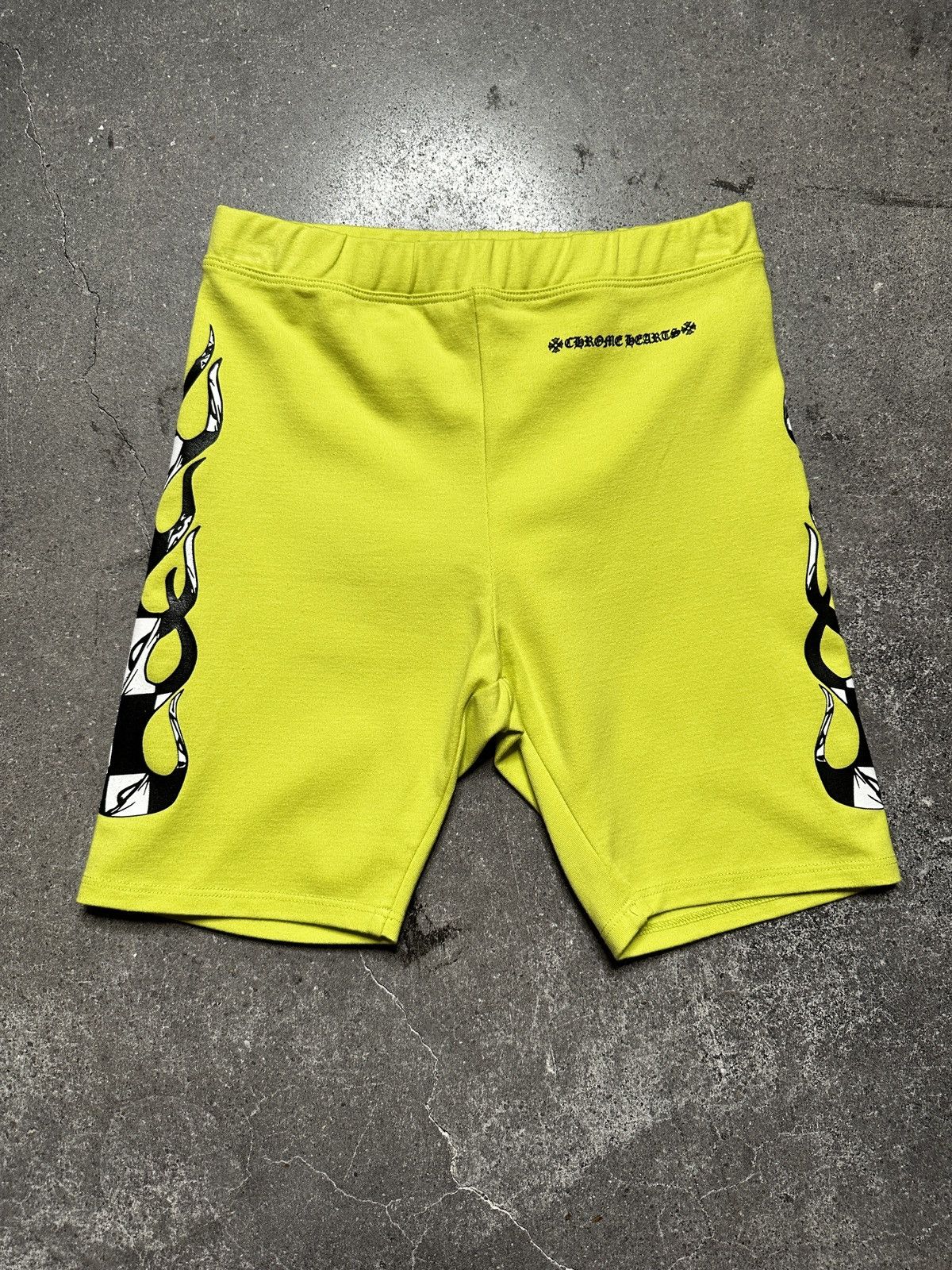 Chrome Hearts Chrome Hearts 99 Eyes Bike Short Acidick Green Size Small Size 30" / US 8 / IT 44 - 1 Thumbnail