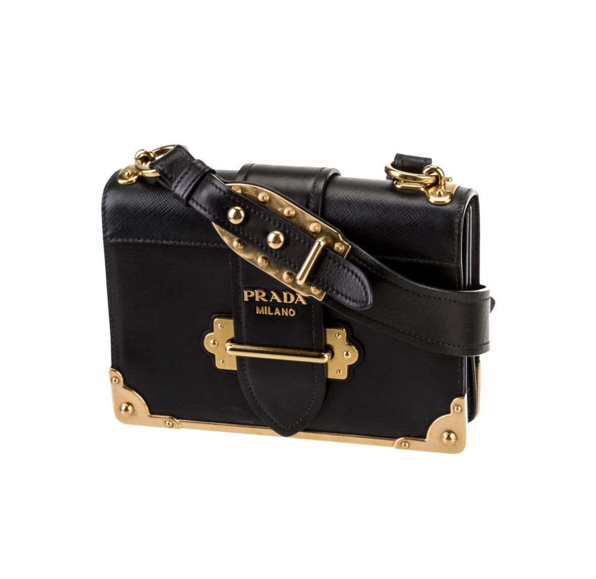 Prada City Calf Leather Cahier Evening Bag Size ONE SIZE - 3 Thumbnail