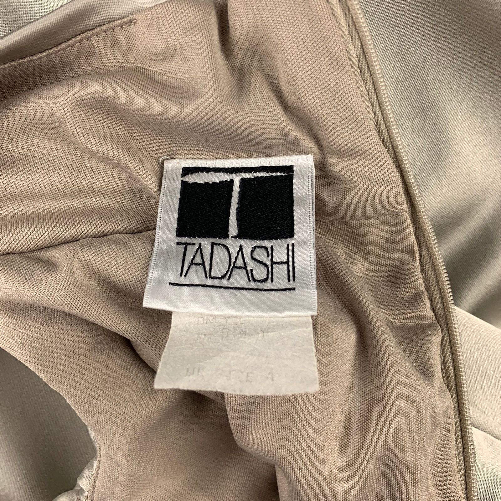 Other TADASHI Size 4 Silver Satin Acetate Blend Ruched Gown Size S / US 4 / IT 40 - 6 Thumbnail