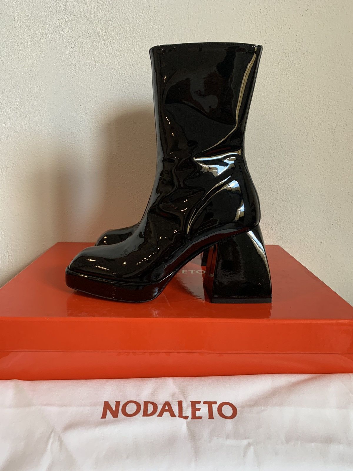 image of Nodaleto Bulla Corta Black Patent Shoes, Women's (Size 7)