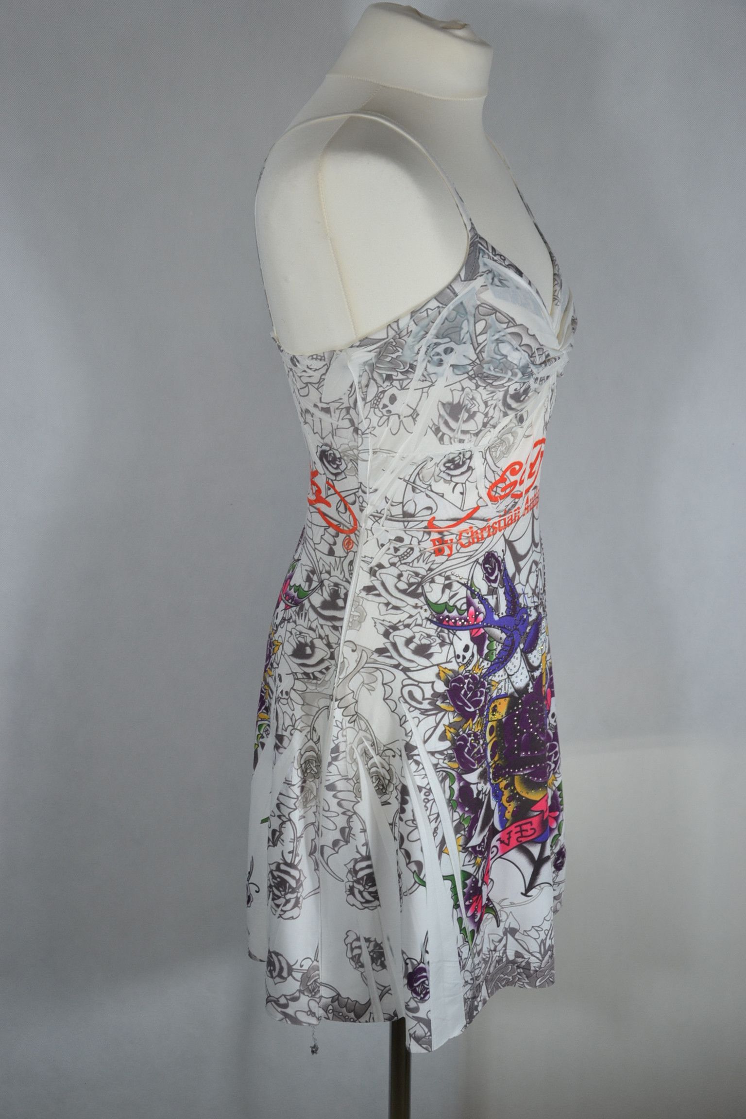 Christian Audigier Ed Hardy & Christian Audigier Mini Dress Vintage Print Rare Size M / US 6-8 / IT 42-44 - 5 Thumbnail