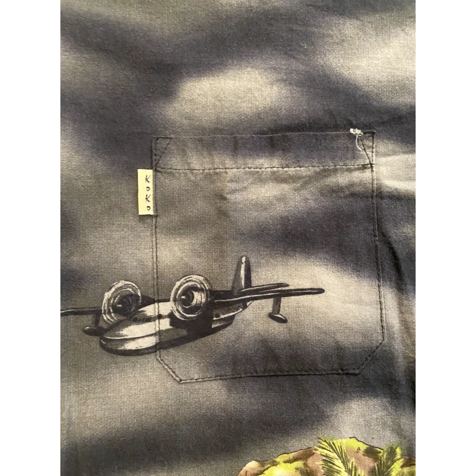 Vintage VINTAGE Koko Island Hawaiian Button Up Shirt Airplane Volcano Made In USA Large Size US L / EU 52-54 / 3 - 7 Thumbnail