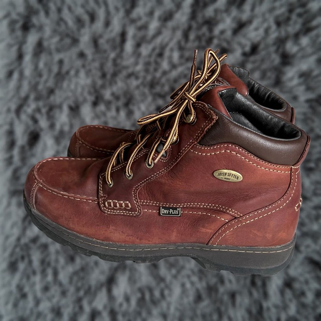 Vintage Irish Setter Hunt Mens 12 D Brown Leather Waterproof  display picture 2