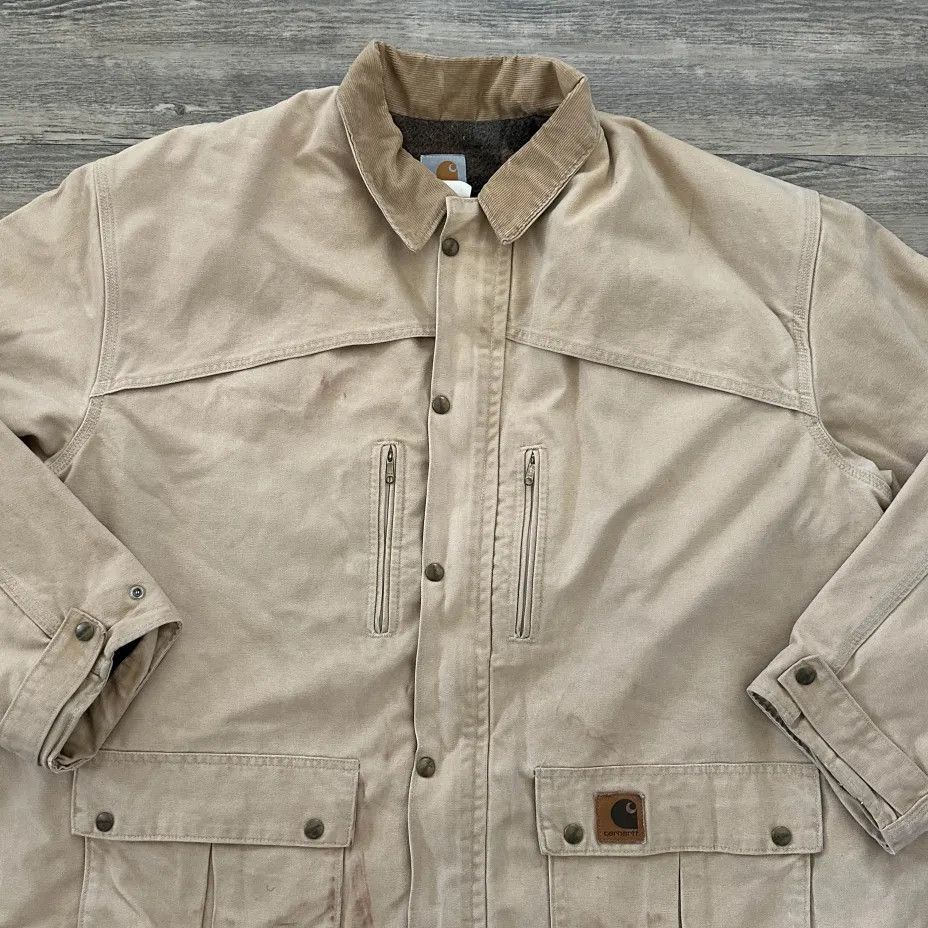 Carhartt Vintage Carhartt C10WET Wheat Western Chore Coat Size US XXL / EU 58 / 5 - 3 Thumbnail