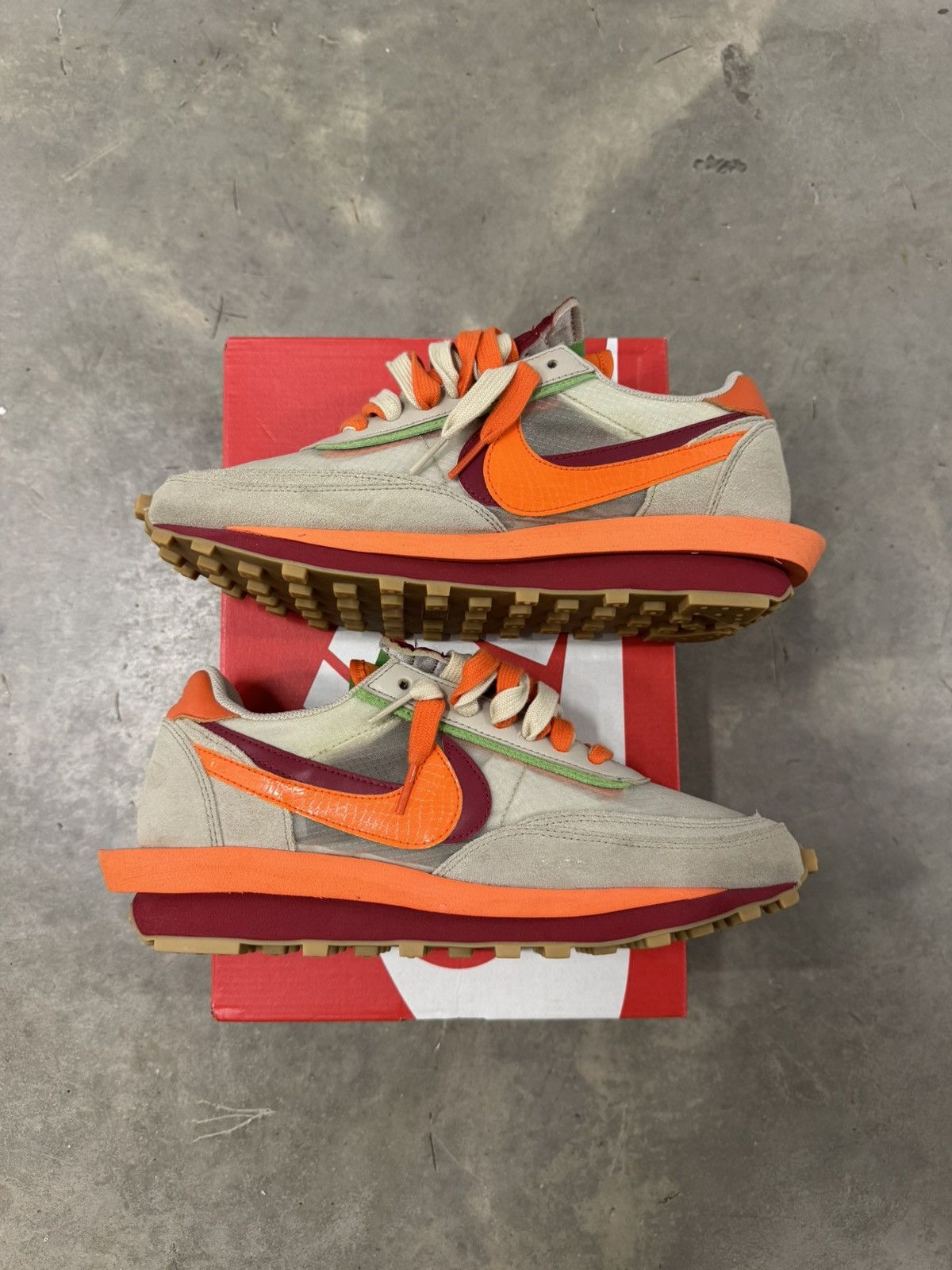 CLOT × Nike × Sacai Nike x Sacai x Clot LD Waffle Orange Blaze Size 10 Size US 10 / EU 43 - 3 Thumbnail