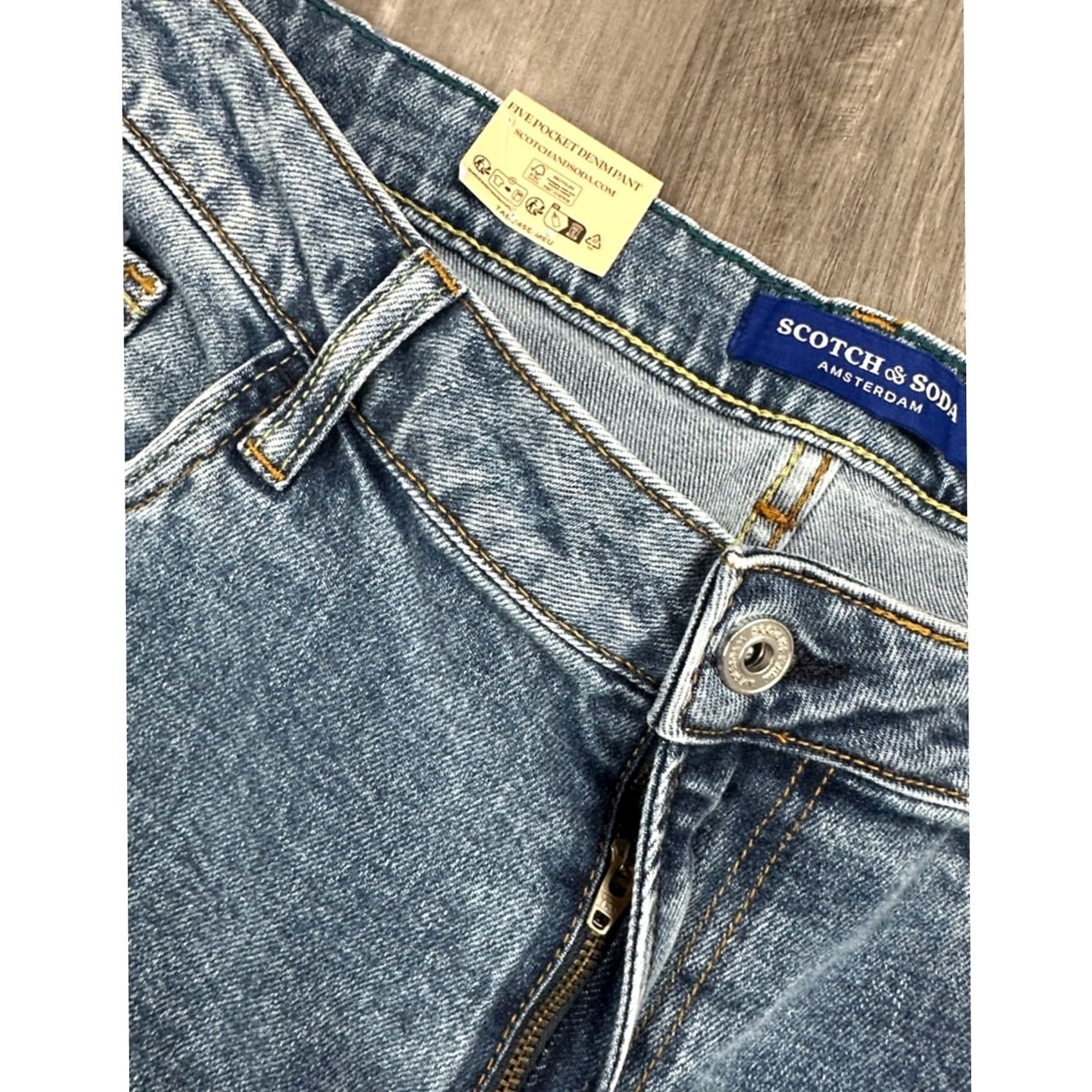 Scotch & Soda Scotch & Soda Authentic Fit Straight Leg Jeans Men 36 Regular Blue XS? No, 36x30 Size US 36 / EU 52 - 6 Thumbnail