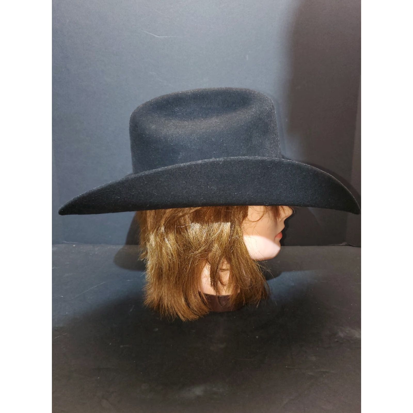 Vintage VINTAGE Larry Mahan’s Signature 3X Premium Beaver Cowboy Western Hat Size 7 Aged Black Mens Size ONE SIZE - 3 Thumbnail