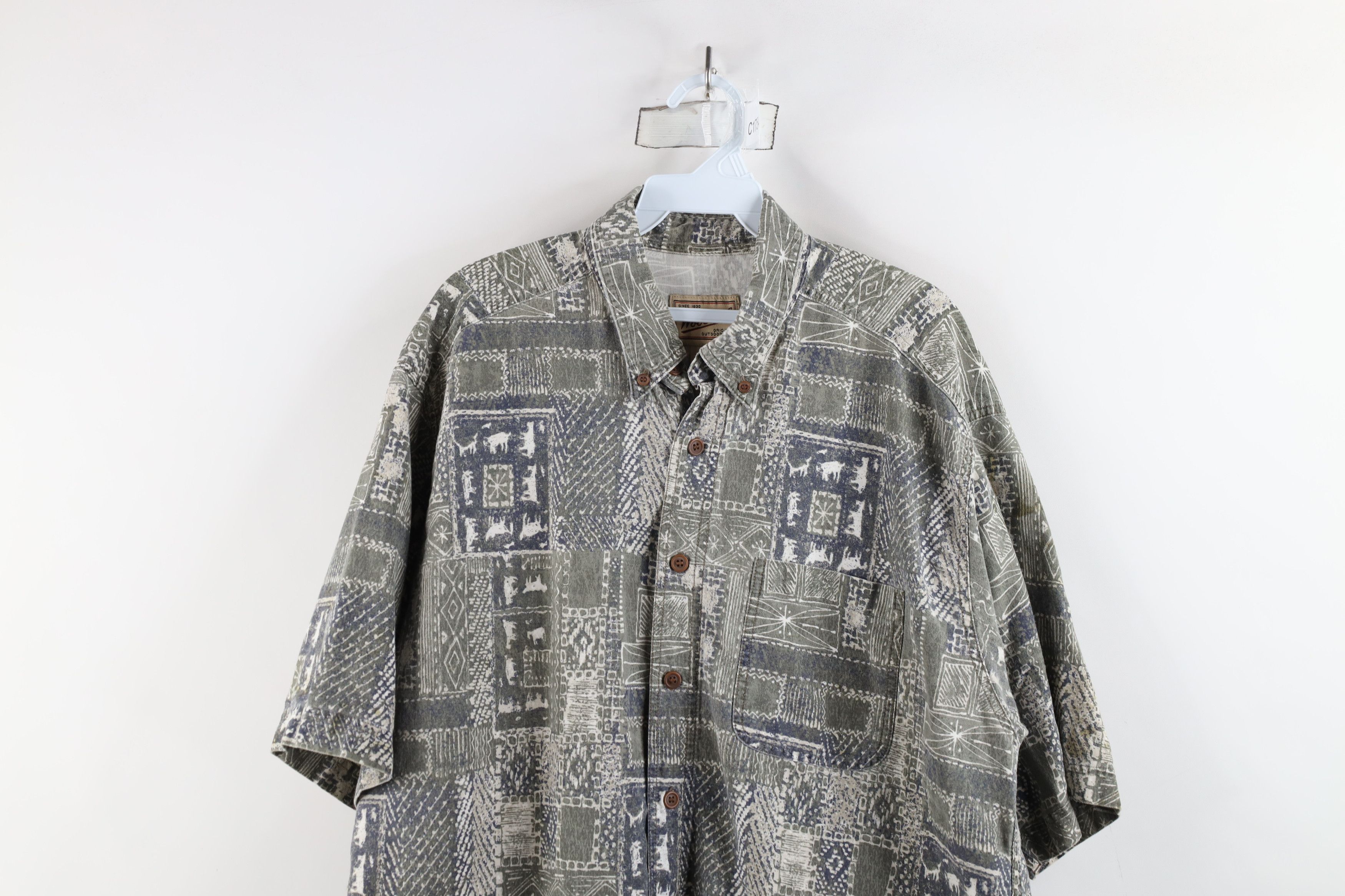 Vintage × Woolrich Woolen Mills Vintage 90s Woolrich Hawaiian Luau Button Down Shirt Size US XL / EU 56 / 4 - 2 Thumbnail