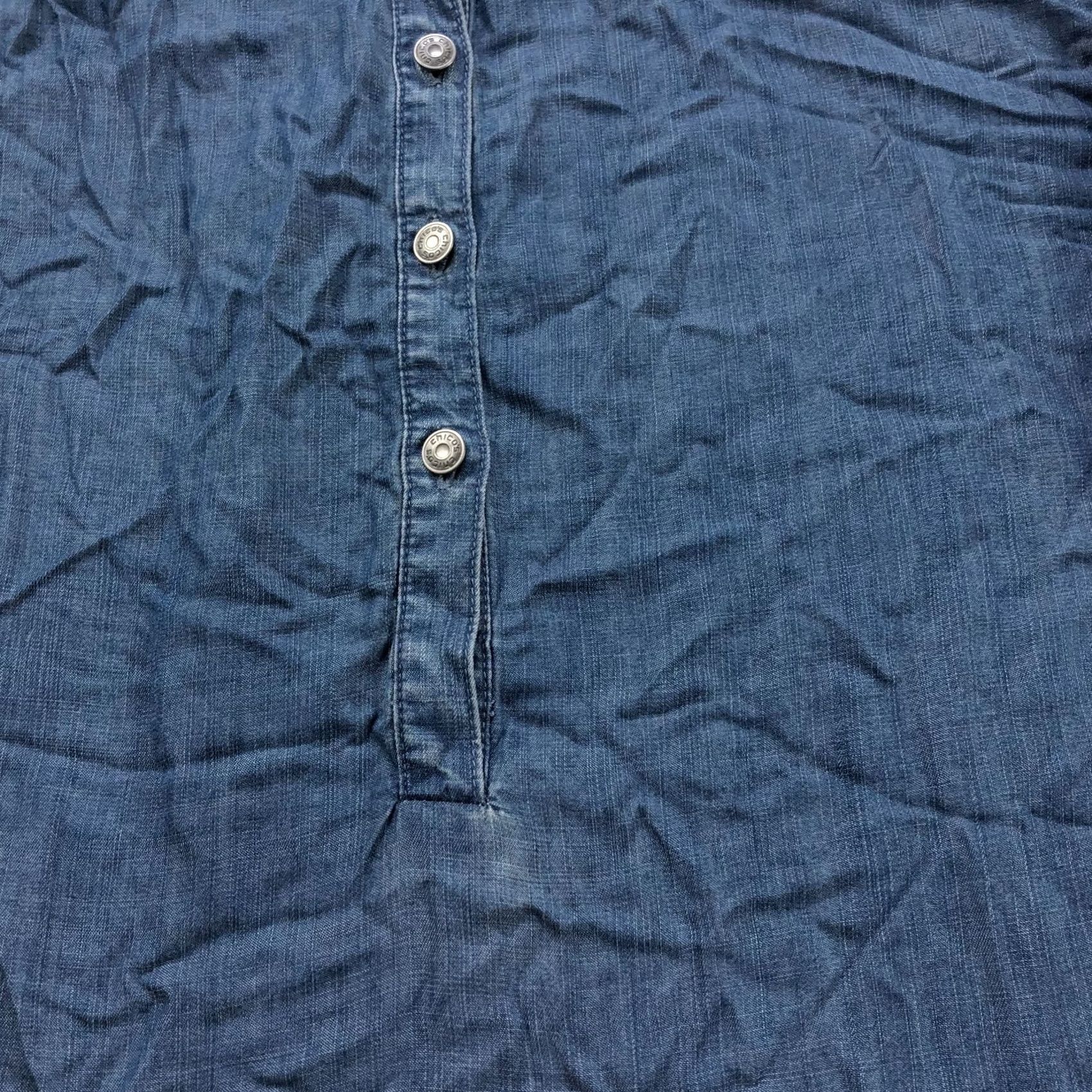 Vintage Chico's Chambray Lyocell Button Long Sleeve Shirt Blouse Blue - 4 US 20 Women’s Clothing Shirt Blouse Casual Series Size 3XL / US 20-22 - 2 Thumbnail