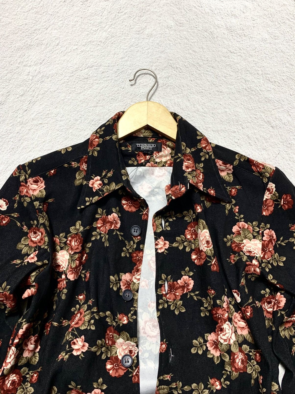 Tornado Mart 💥 Rare Tornado Mart Floral Overprint Long Sleeve Shirt Size US M / EU 48-50 / 2 - 8 Thumbnail
