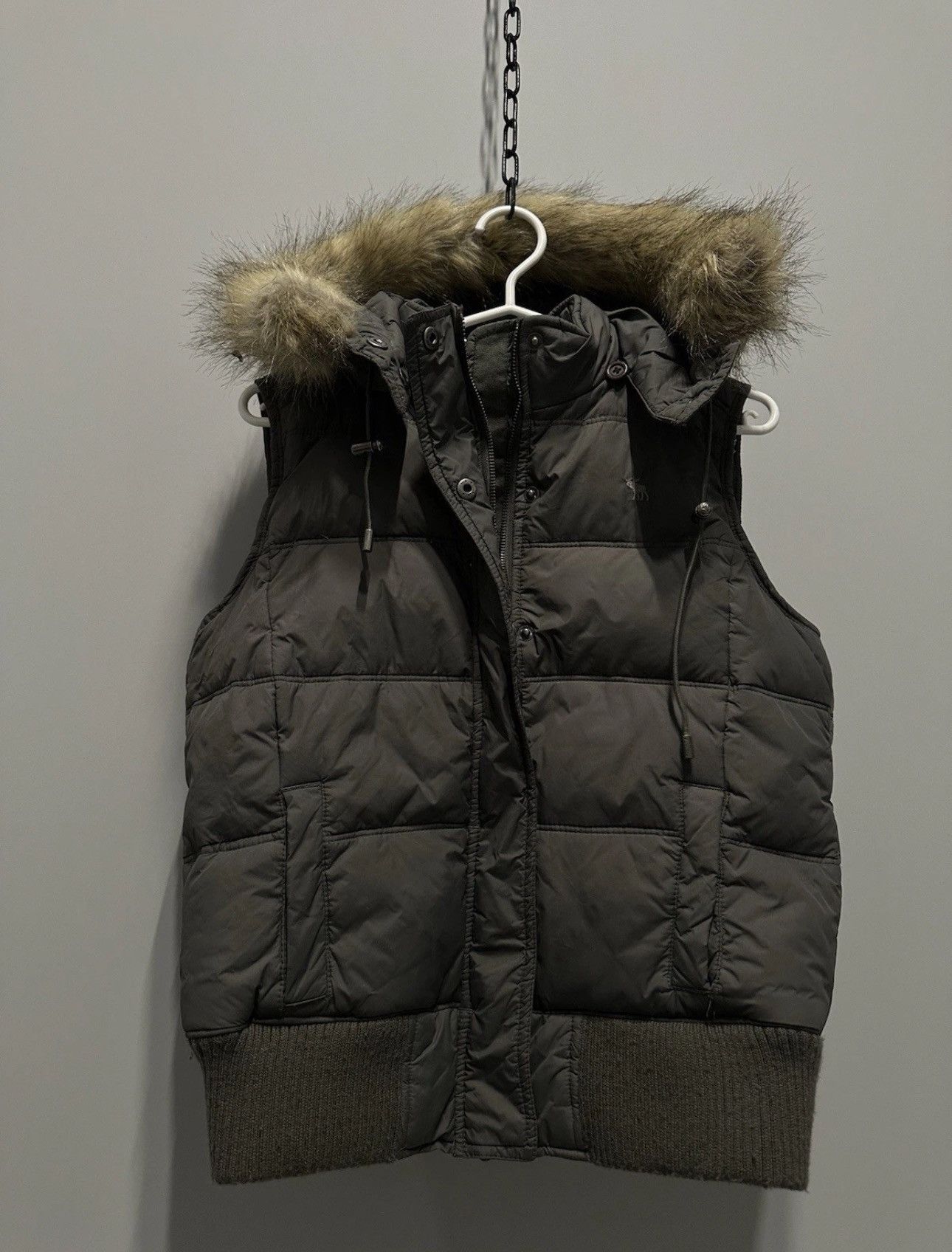 Abercrombie & Fitch VINTAGE JAPANESE DOWN VEST ABERCROMIE & FITCH Y2K FUR HOOD Size L / US 10 / IT 46 - 8 Thumbnail
