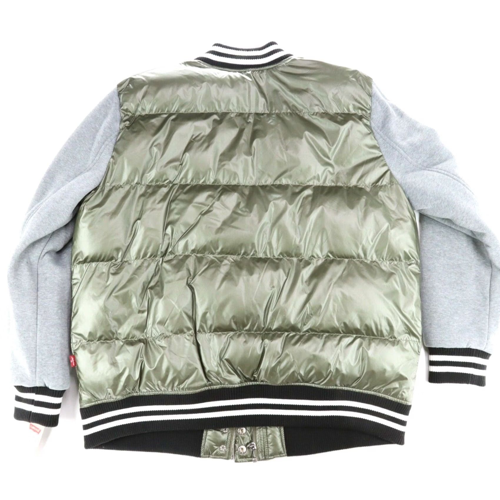 Levi's Levi's Women's Bomber Jacket Mixed Media Quilted Green Gray XL Linen? No, keep. Size XL / US 12-14 / IT 48-50 - 6 Thumbnail