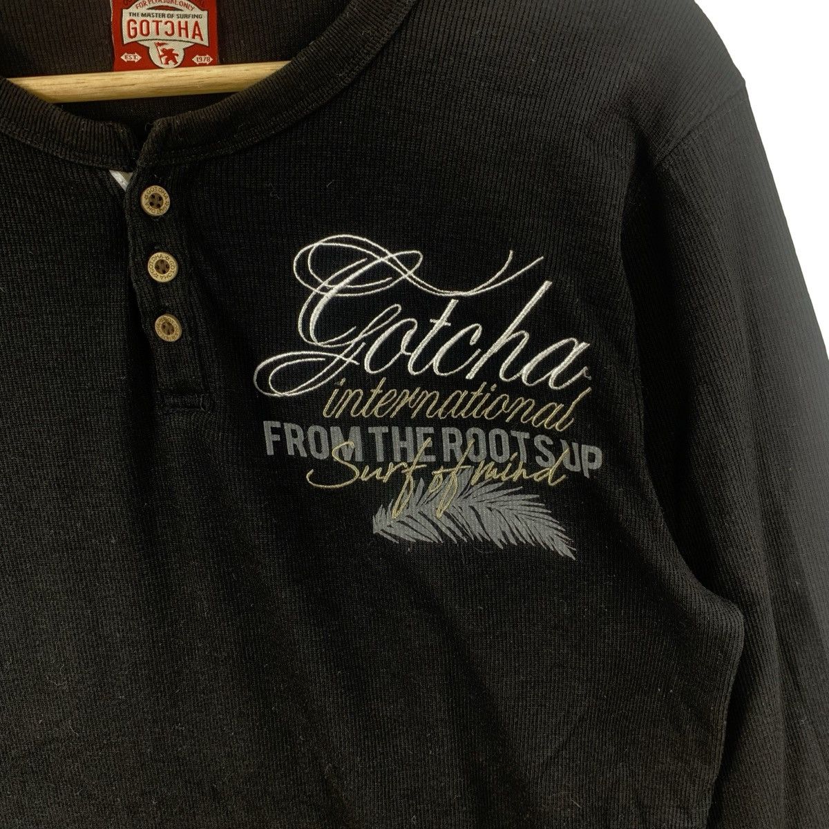 Gotcha GOTCHA INTERNATIONAL HENLEY Shirt Script Logo Surf Style Size US L / EU 52-54 / 3 - 6 Thumbnail