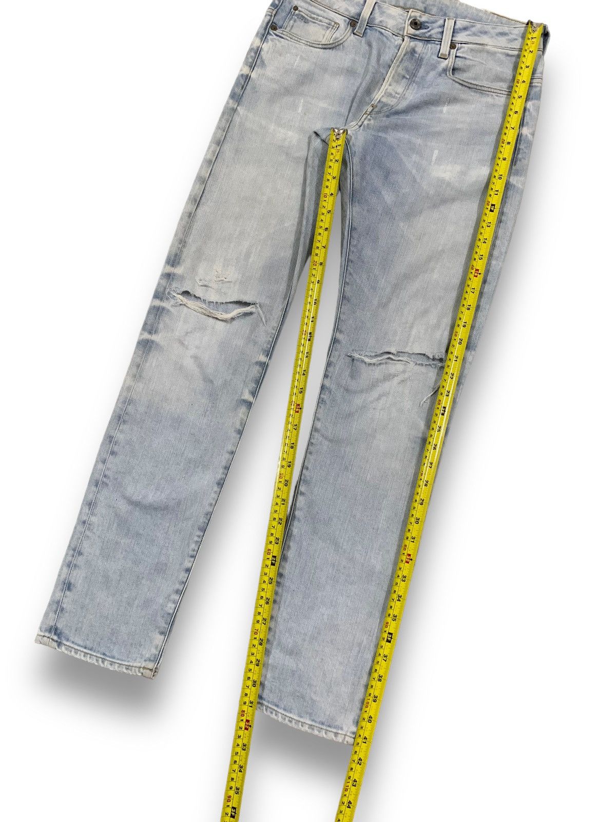 G-Star Vintage G-Star Raw Blue Washed Distressed Grunge Jeans Size US 31 - 16 Thumbnail