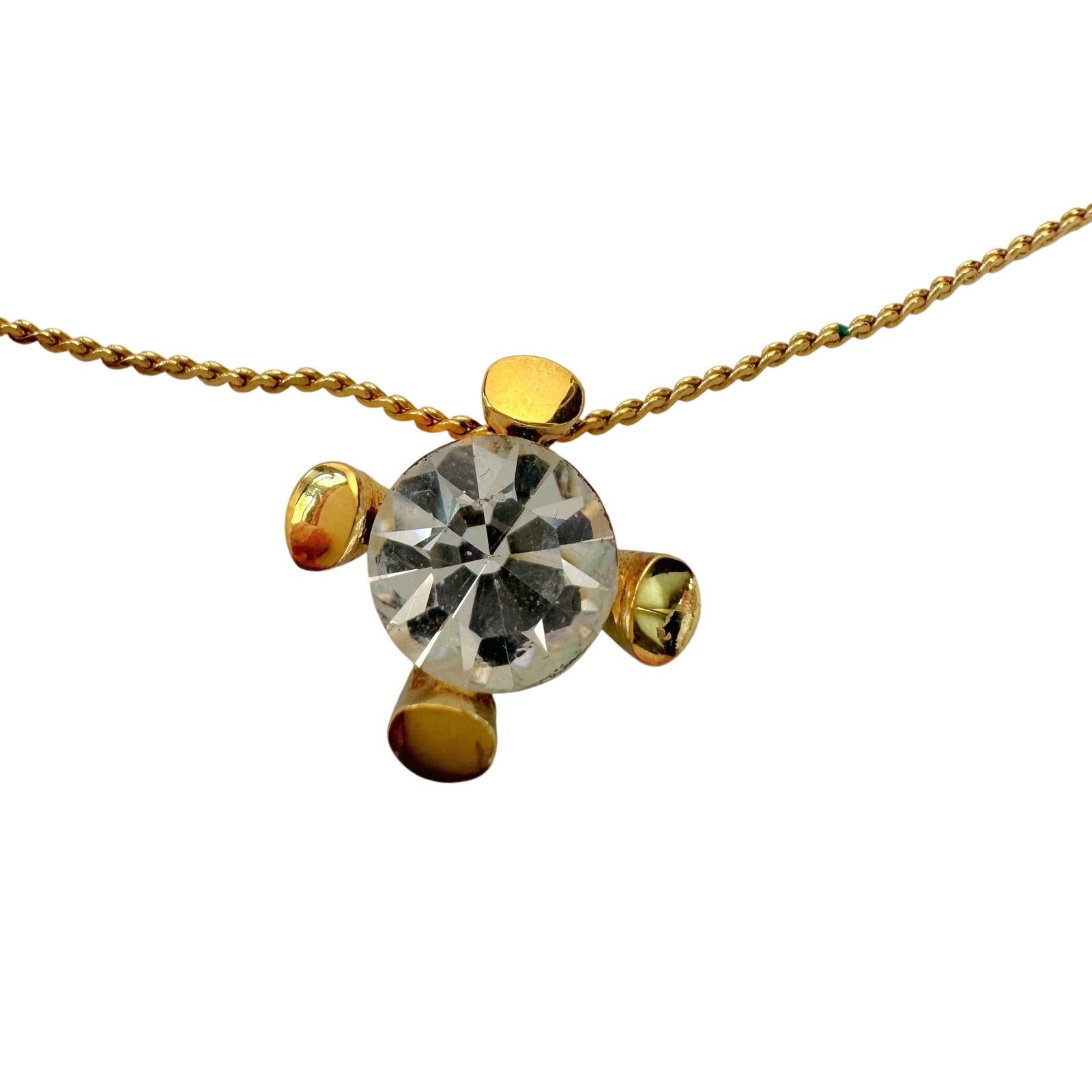Givenchy Givenchy Crystal/White Gemstone Gold Plated Necklace Size ONE SIZE - 3 Thumbnail