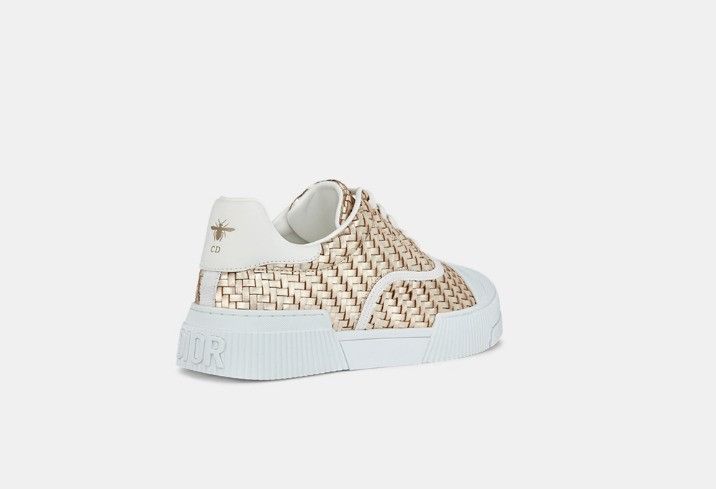 Dior o1w1db11224 D-Smash Sneakers in White & Gold Size US 6 / IT 36 - 3 Thumbnail