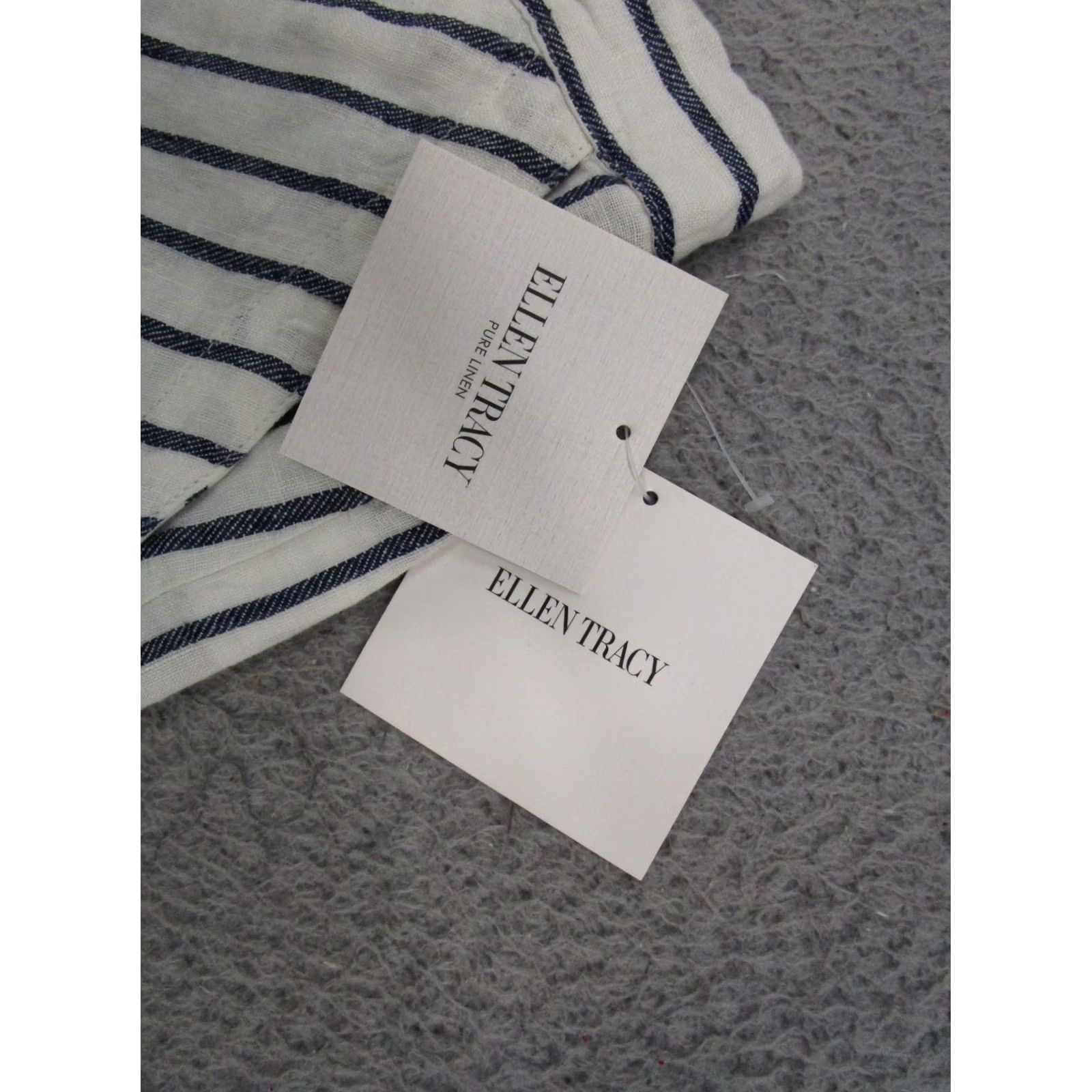 Ellen Tracy Ellen Tracy Linen Shorts Pull-On Breezy Beach Striped Shorts M NEW Women Short Multicolor Summer 90s? Size 32" / US 10 / IT 46 - 2 Thumbnail