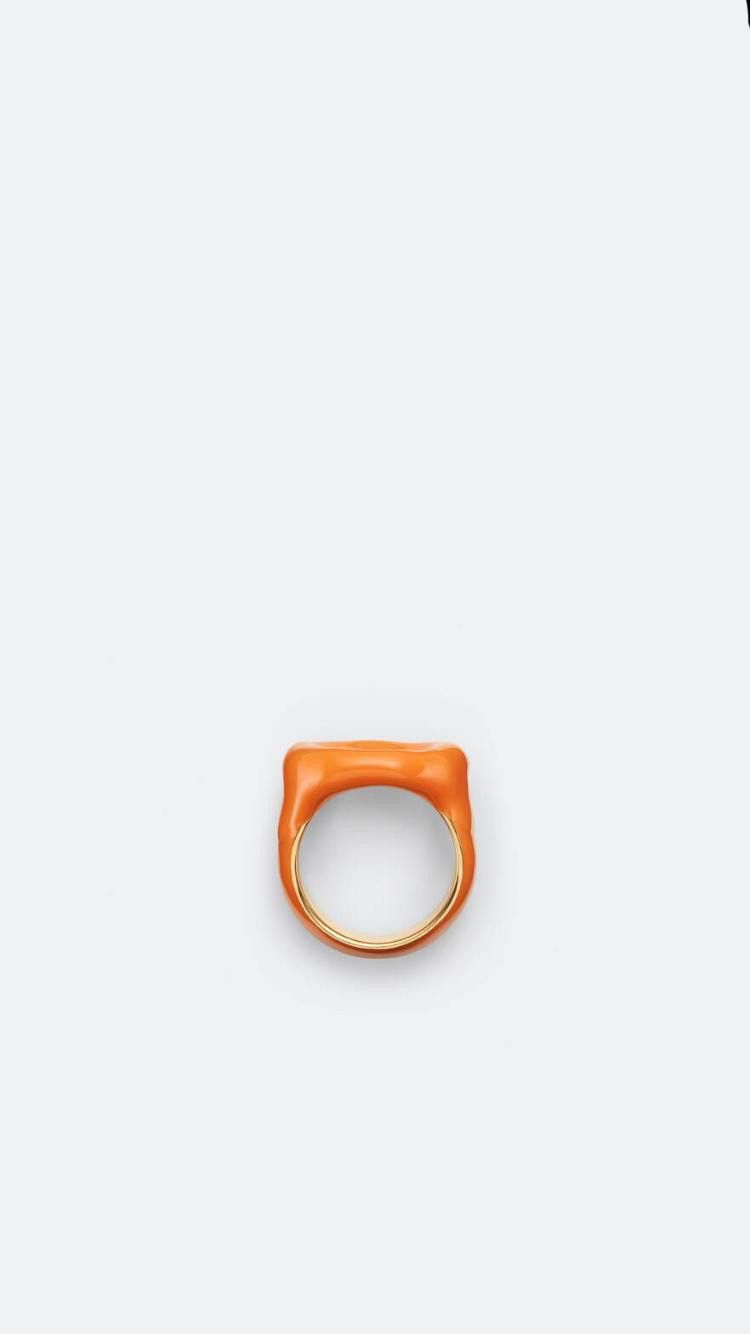 Bottega Veneta o1w1db10325 Size: 19 / Seal Ring in Orange Size ONE SIZE - 1 Preview