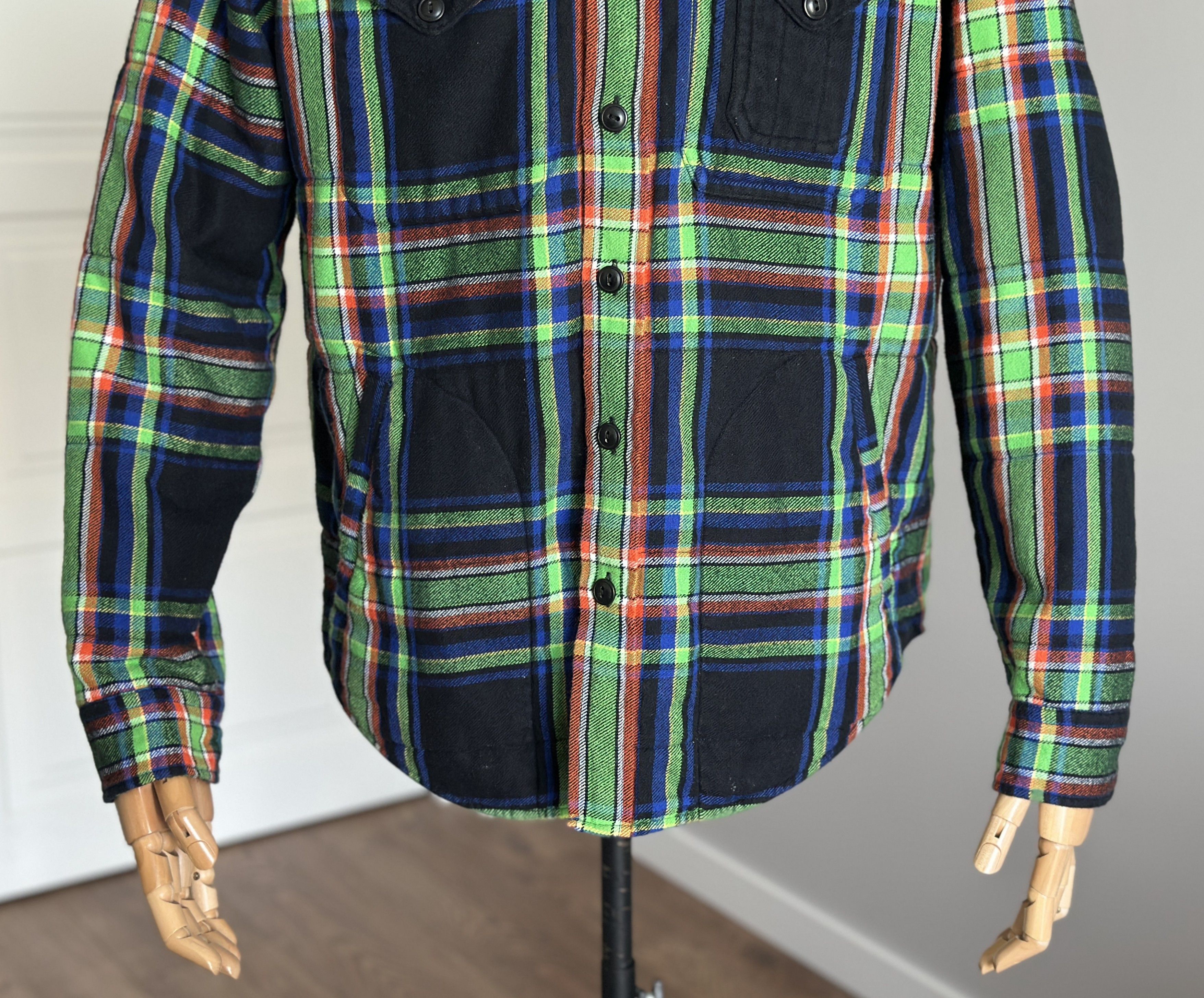 Polo Ralph Lauren POLO RALPH LAUREN Green Plaid Flannel Button Up Shirt Jacket Size US L / EU 52-54 / 3 - 3 Thumbnail