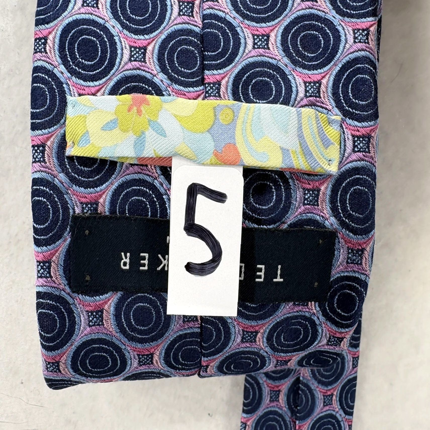 Ted Baker Ted Baker Tie Necktie Mens Blue 100% Silk Geometric Designer USA Business Career Size ONE SIZE - 4 Thumbnail