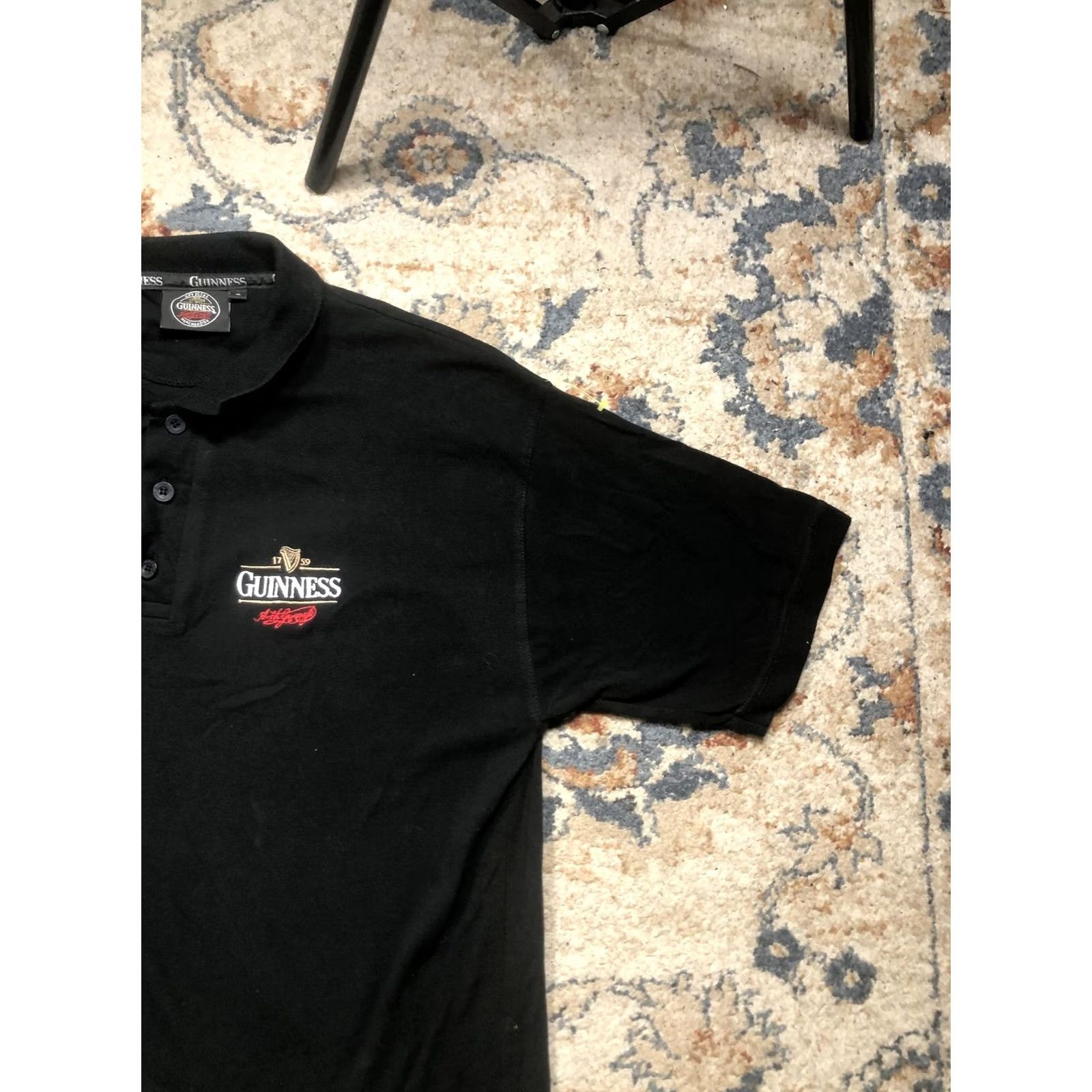 Vintage Guinness Polo Shirt Mens XL Black Short Sleeve Logo Harp Official Merchandise Polo Shirt Size US XL / EU 56 / 4 - 4 Thumbnail