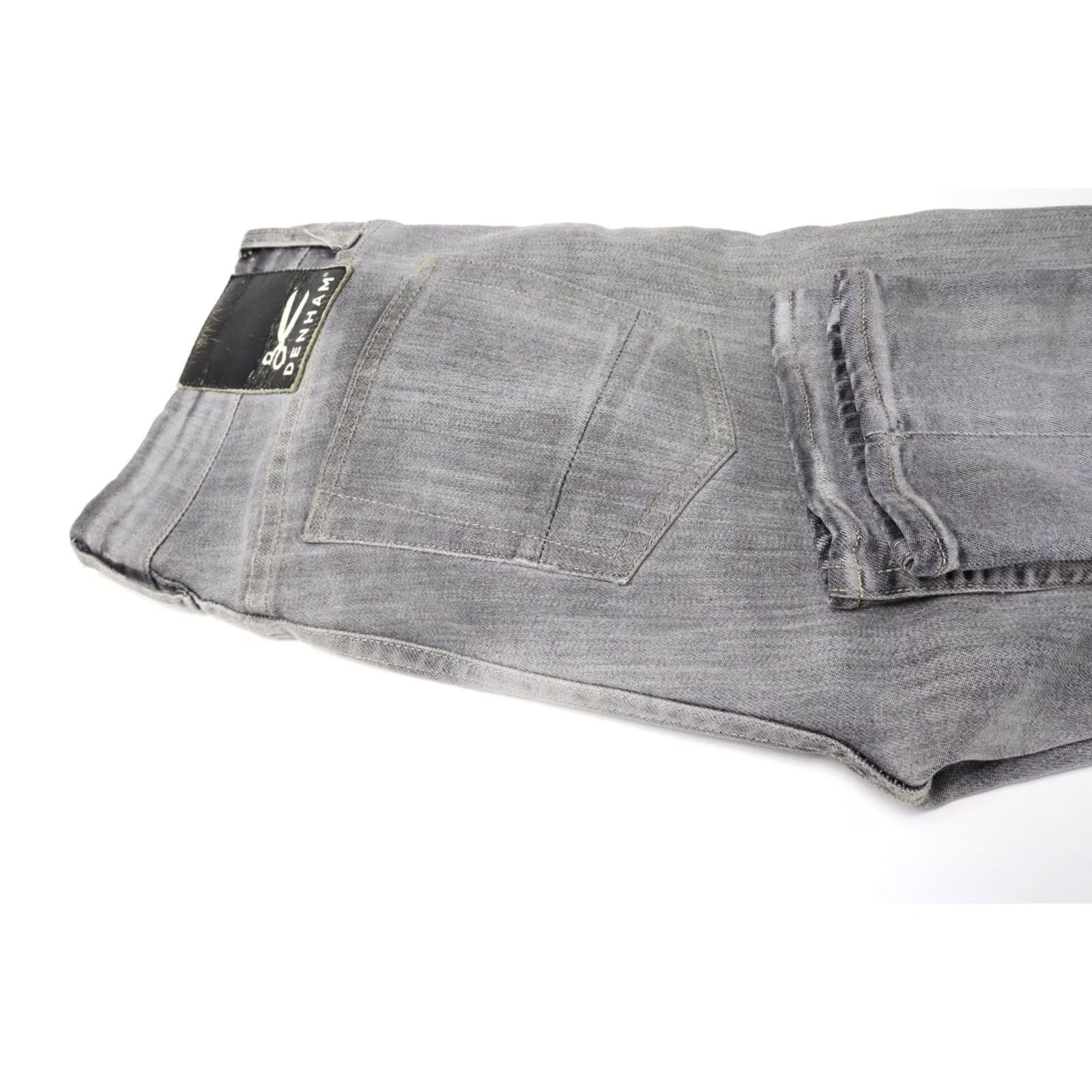 DENHAM Denham Grader Skinny Jeans Men's W28 Grey Faded Whiskers Zip Fly Stretched Denim Jeans Grey 90s Style Mens Size US 28 / EU 44 - 5 Thumbnail