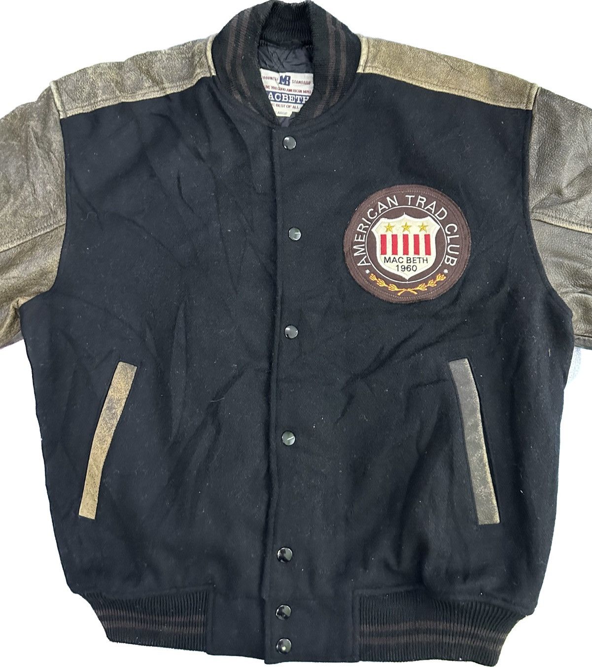 Macbeth Vtg Macbeth American Trad Club Varsity Leather/Wool Jacket Size US L / EU 52-54 / 3 - 9 Thumbnail