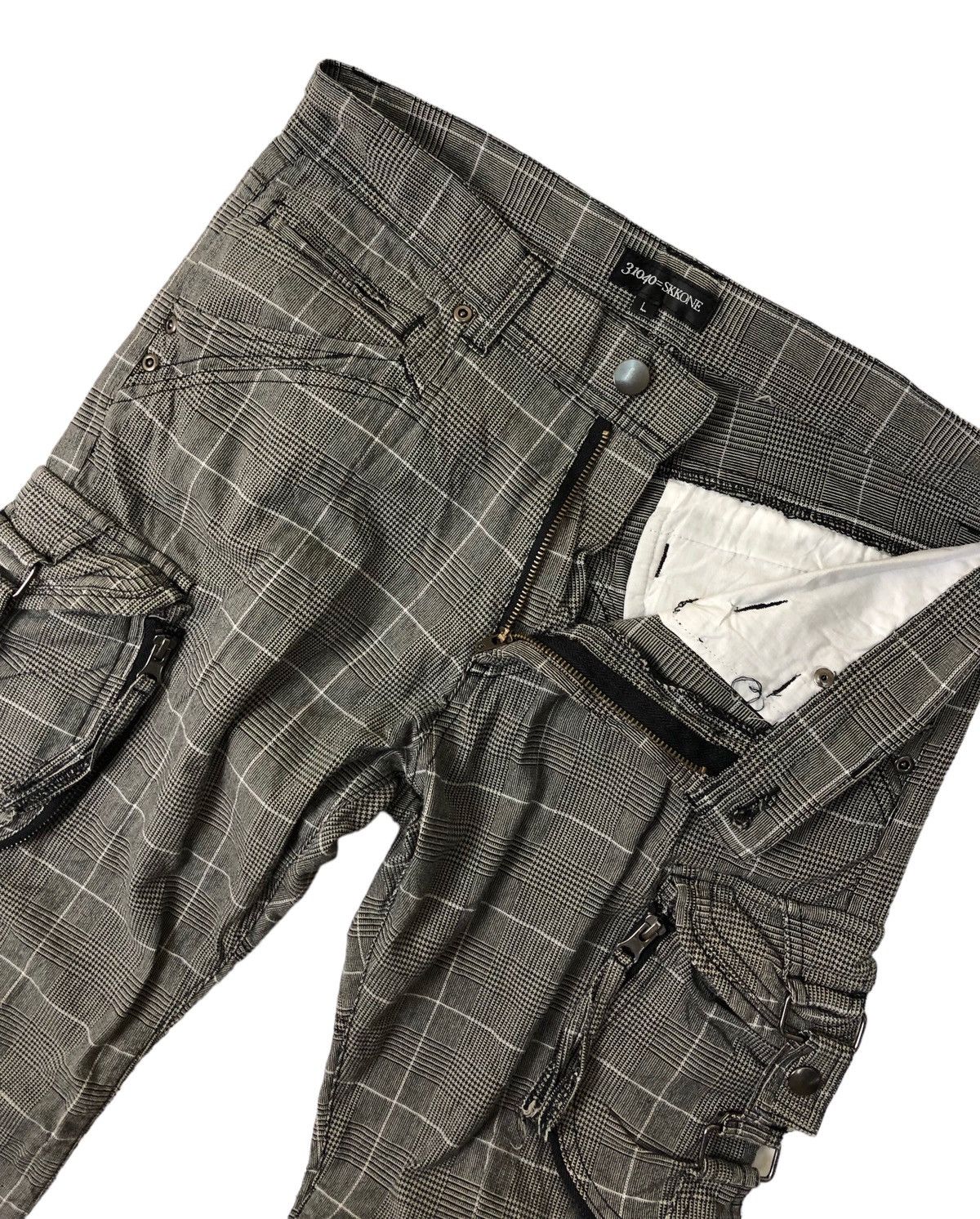Japanese Brand Japanese Brand 31040=SKKONE Checkered Plaid Cargo Pants Size US 30 / EU 46 - 7 Thumbnail