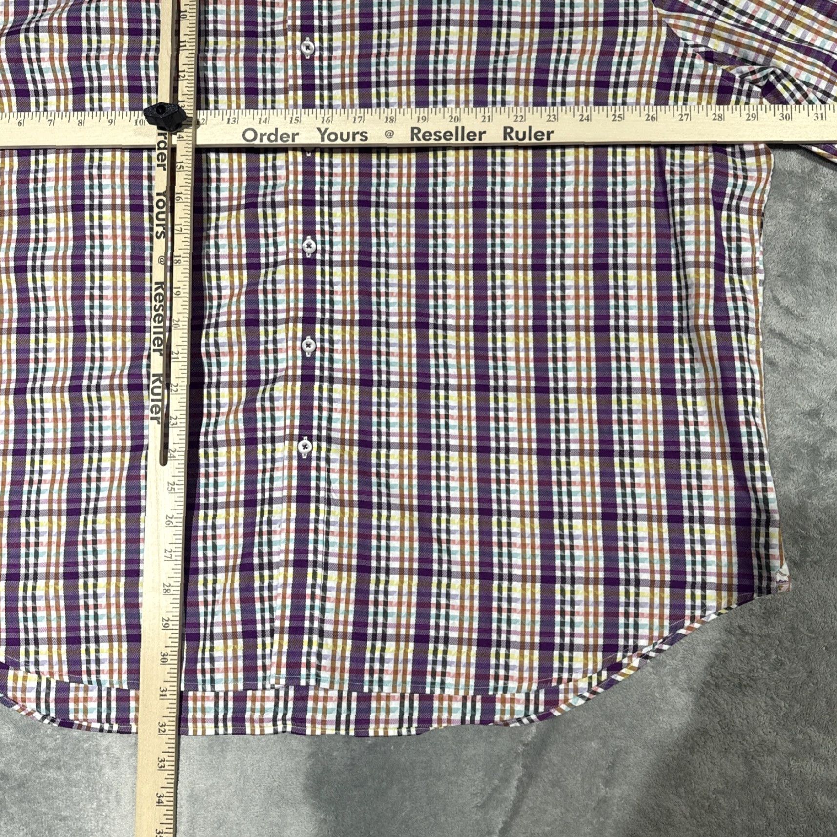 Robert Graham Robert Graham Exclusive Shirt Men 4XL Multicolor Check Paisley Flip Cuff Button-Up Long Sleeve Cotton Button-Up Shirt Women? Size US XXL / EU 58 / 5 - 7 Thumbnail