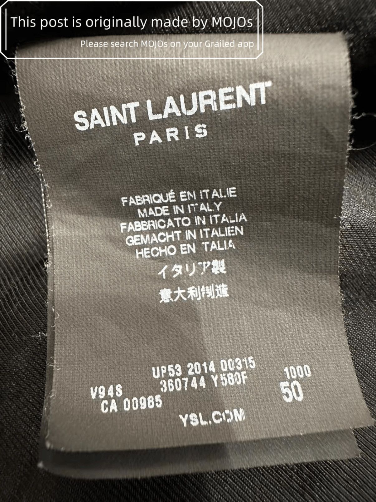 Saint Laurent Paris Sz 50 Saint Laurent Paris 14AW Leather Collar Rider Jacket Size US M / EU 48-50 / 2 - 4 Thumbnail