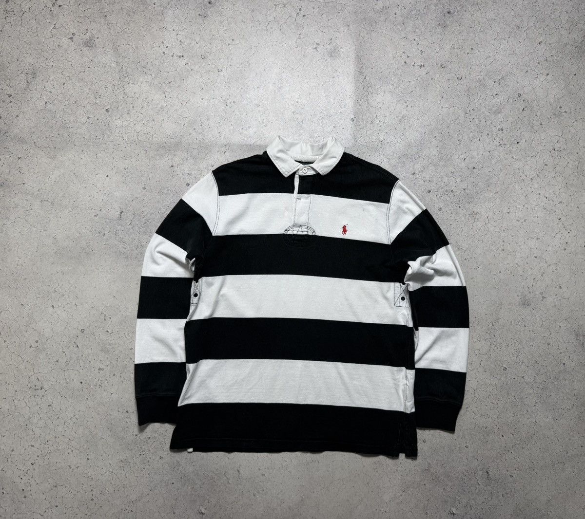 Polo Ralph Lauren Polo Ralph Lauren Rugby Vintage Striped Sweatshirt PRL Size US L / EU 52-54 / 3 - 1 Thumbnail