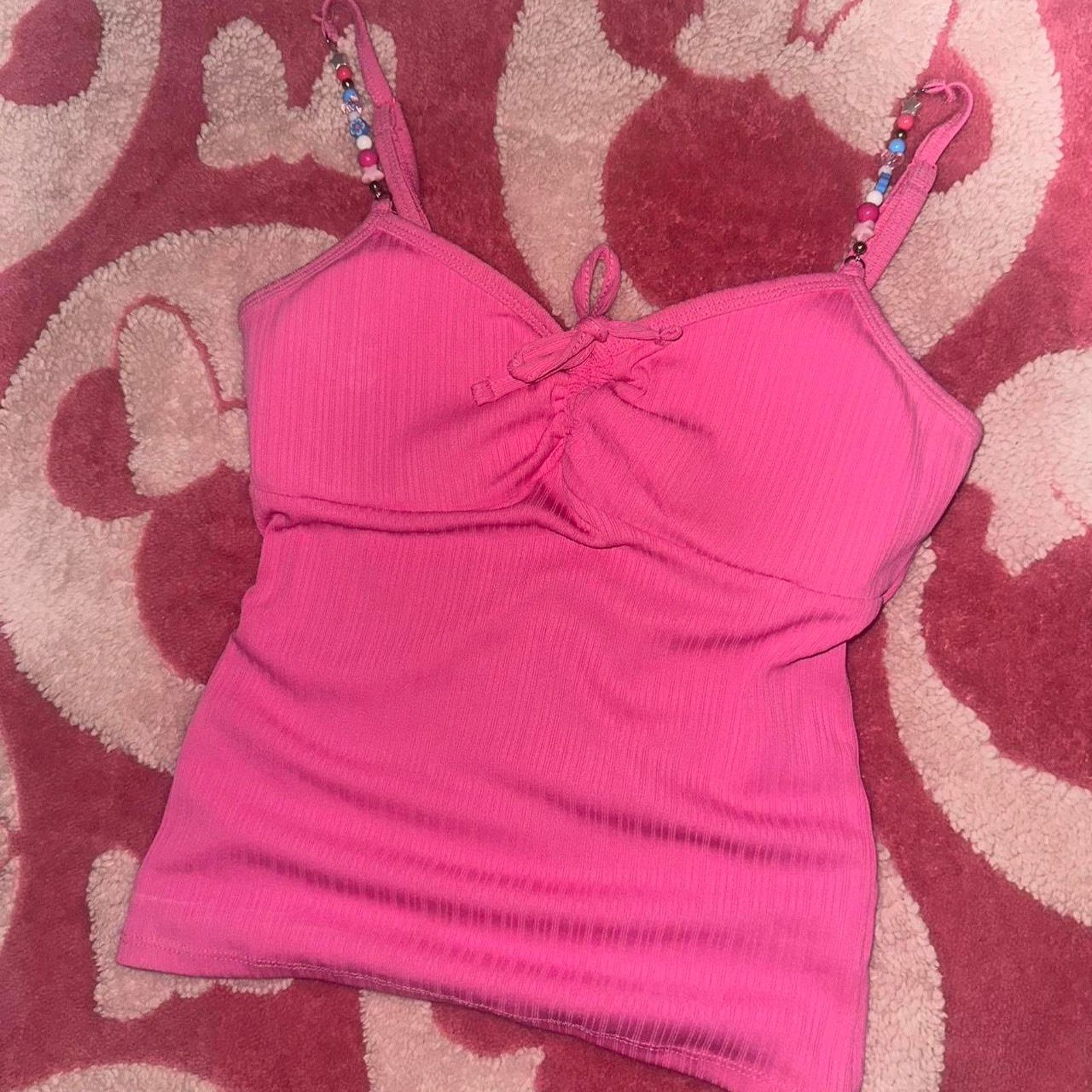 Other Pink beaded cami top Size XS / US 0-2 / IT 36-38 - 1 Thumbnail