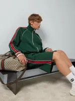 Gucci o1loc1c0226 662272 GG Jacquard Jersey Shorts in Green Size US 36 / EU 52 - 2 Thumbnail