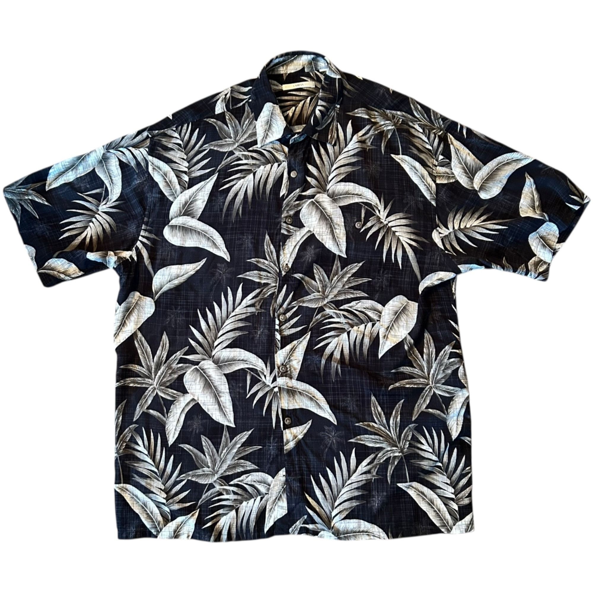 Campia Moda Campia Moda Black & White Tropical Summer Hawaiian Shirt Size US XL / EU 56 / 4 - 1 Thumbnail
