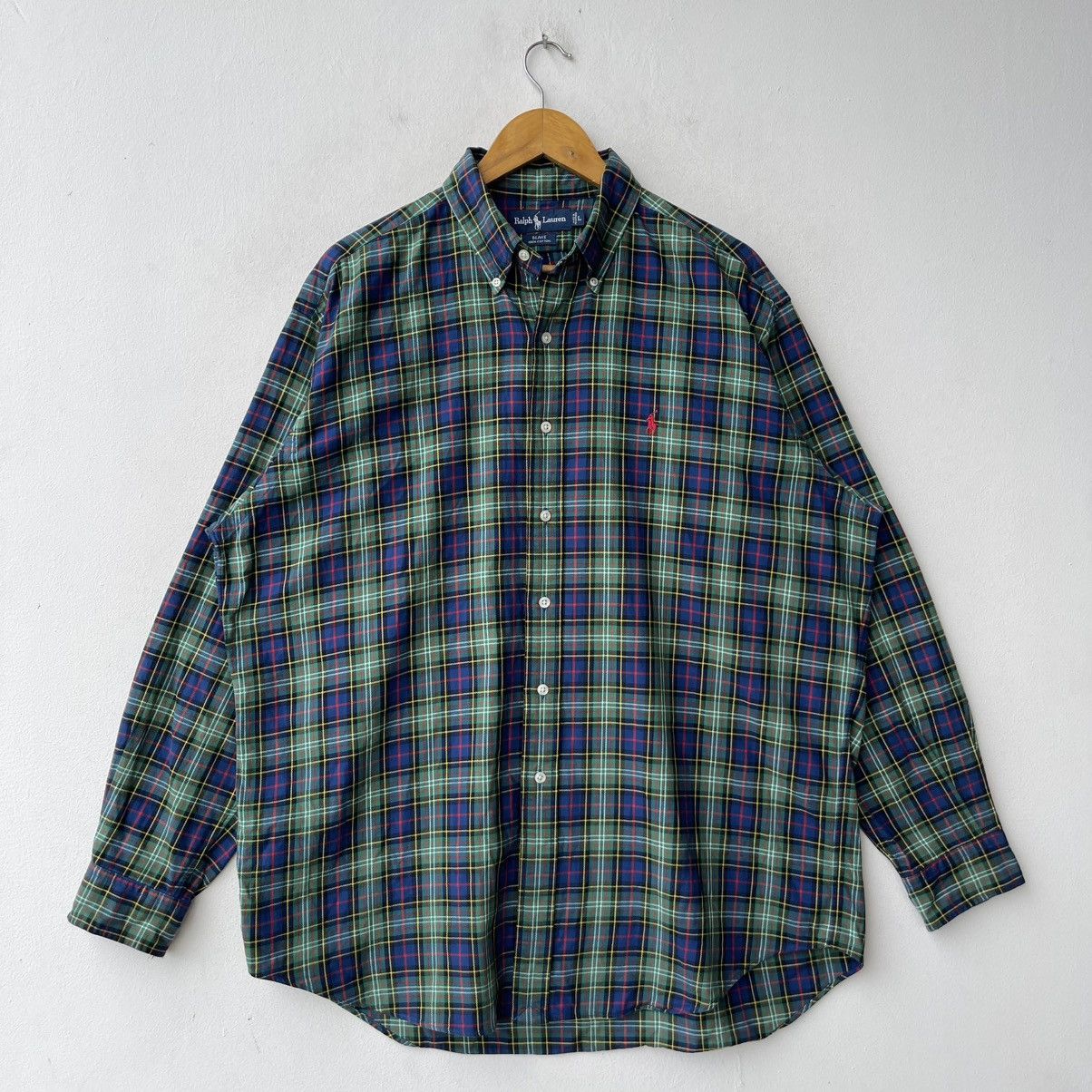 Polo Ralph Lauren Vintage 90s Ralph Lauren "Blake" Plaid Shirt Thrashed Size US L / EU 52-54 / 3 - 1 Thumbnail