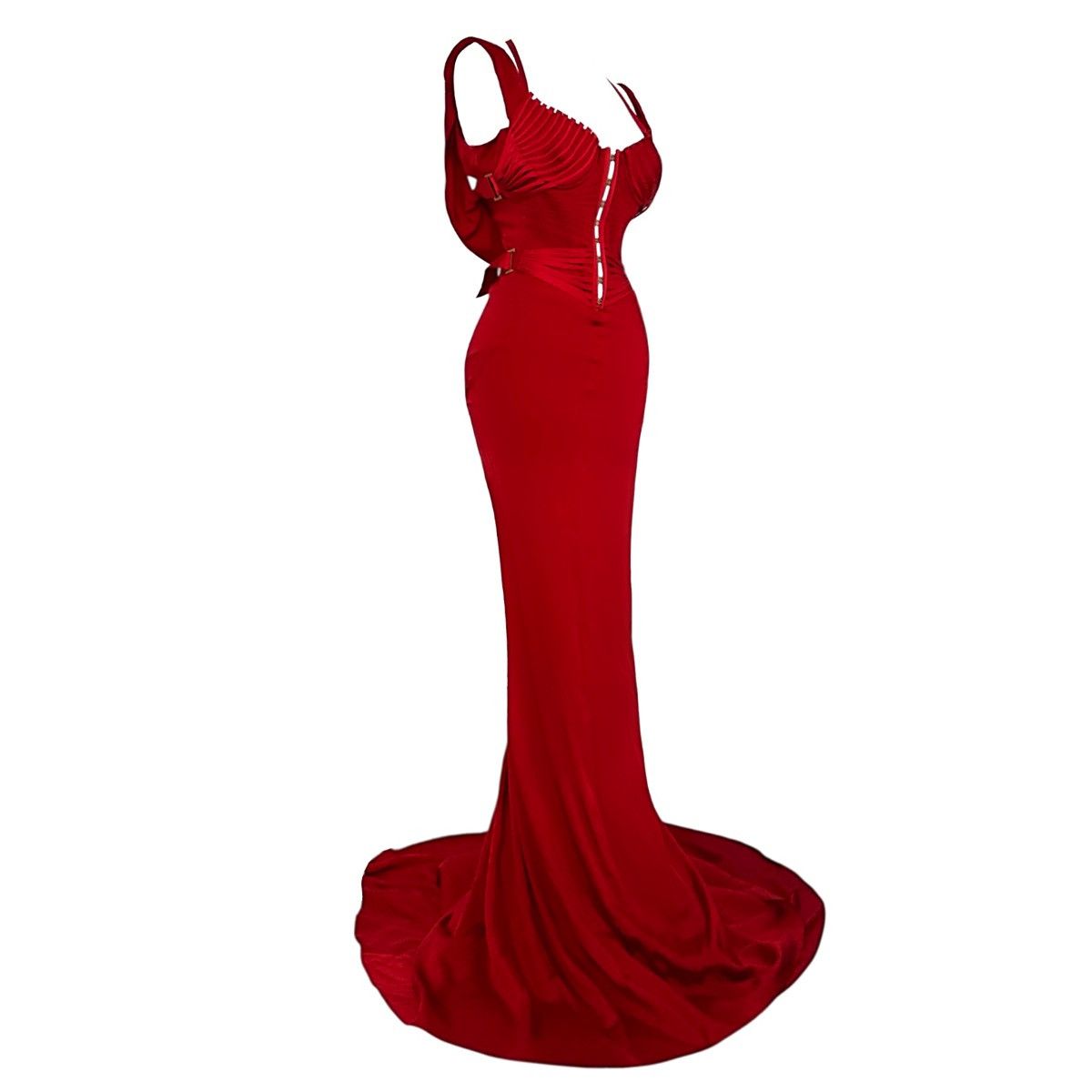 Gucci Runway Gucci by Tom Ford FW2003 red silk corseted dress Size M / US 6-8 / IT 42-44 - 3 Thumbnail