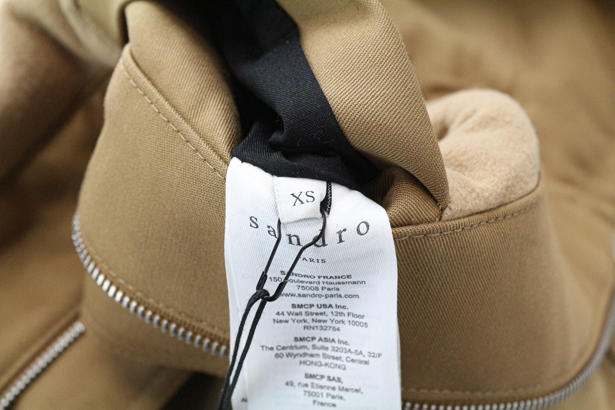 Sandro XS Camel Brown Hooded Cotton Parka Jacket 74376 Size US XS / EU 42 / 0 - 6 Thumbnail