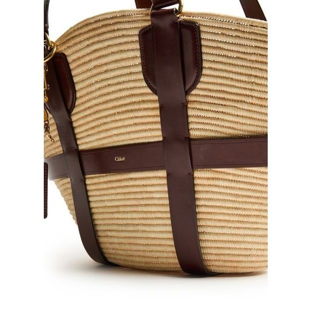 Chloe Chloe Kerala 25 Dark Ebony Raffia Effect Basket Shoulder Bag Size ONE SIZE - 5 Thumbnail