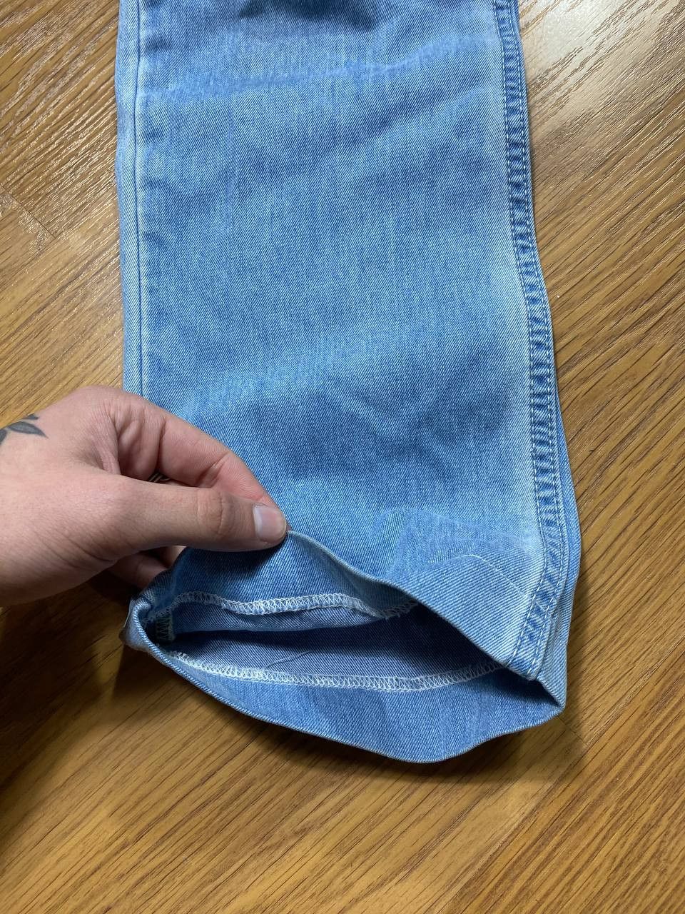 Japanese Brand Dirty Painted Distressed Thrashed Faded Baggy Jeans Y2K Size US 30 / EU 46 - 6 Thumbnail