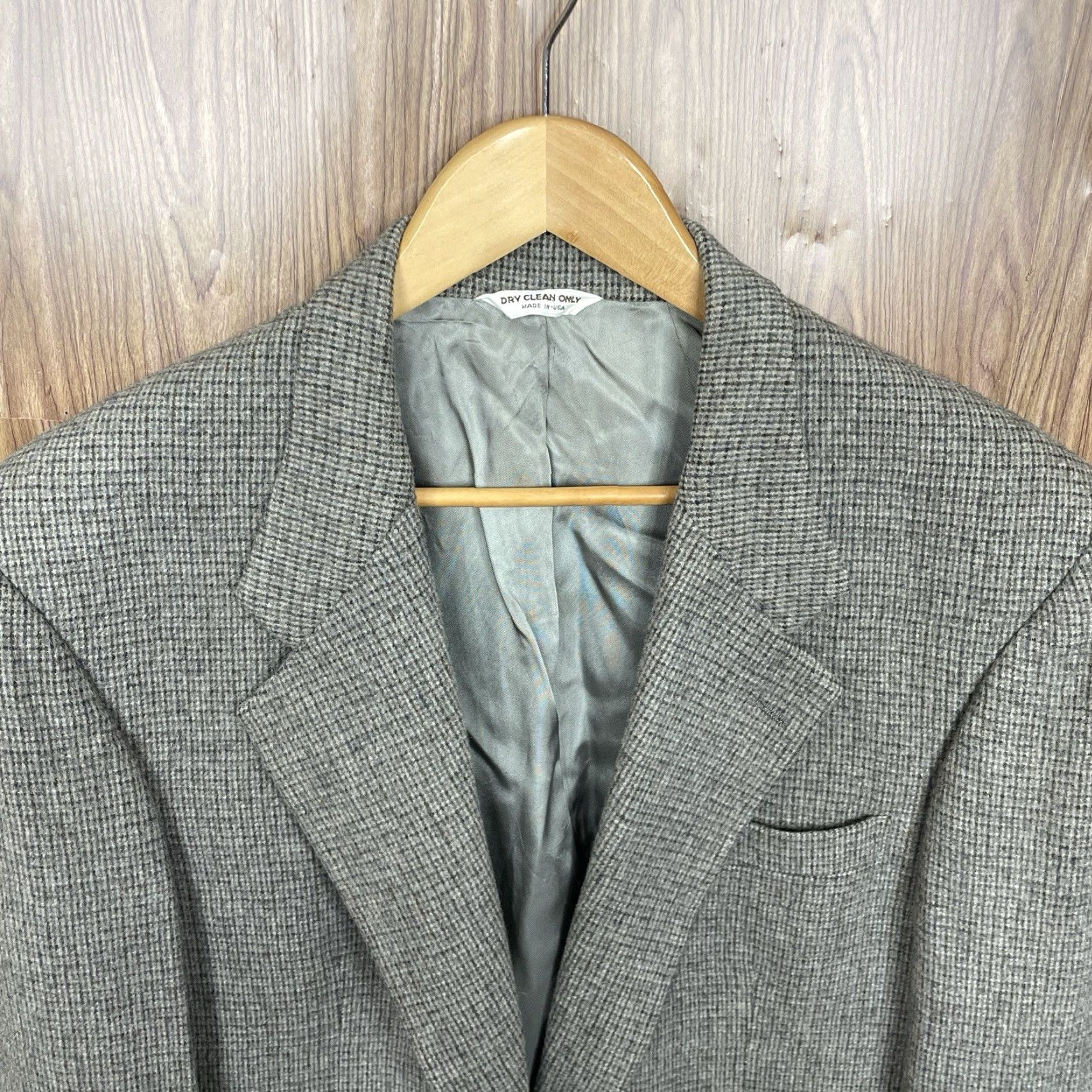 VINTAGE Bill Blass Sport Coat Mens 42R Green Multicolor 100% Camel Hair USA Made Blazer Jacket