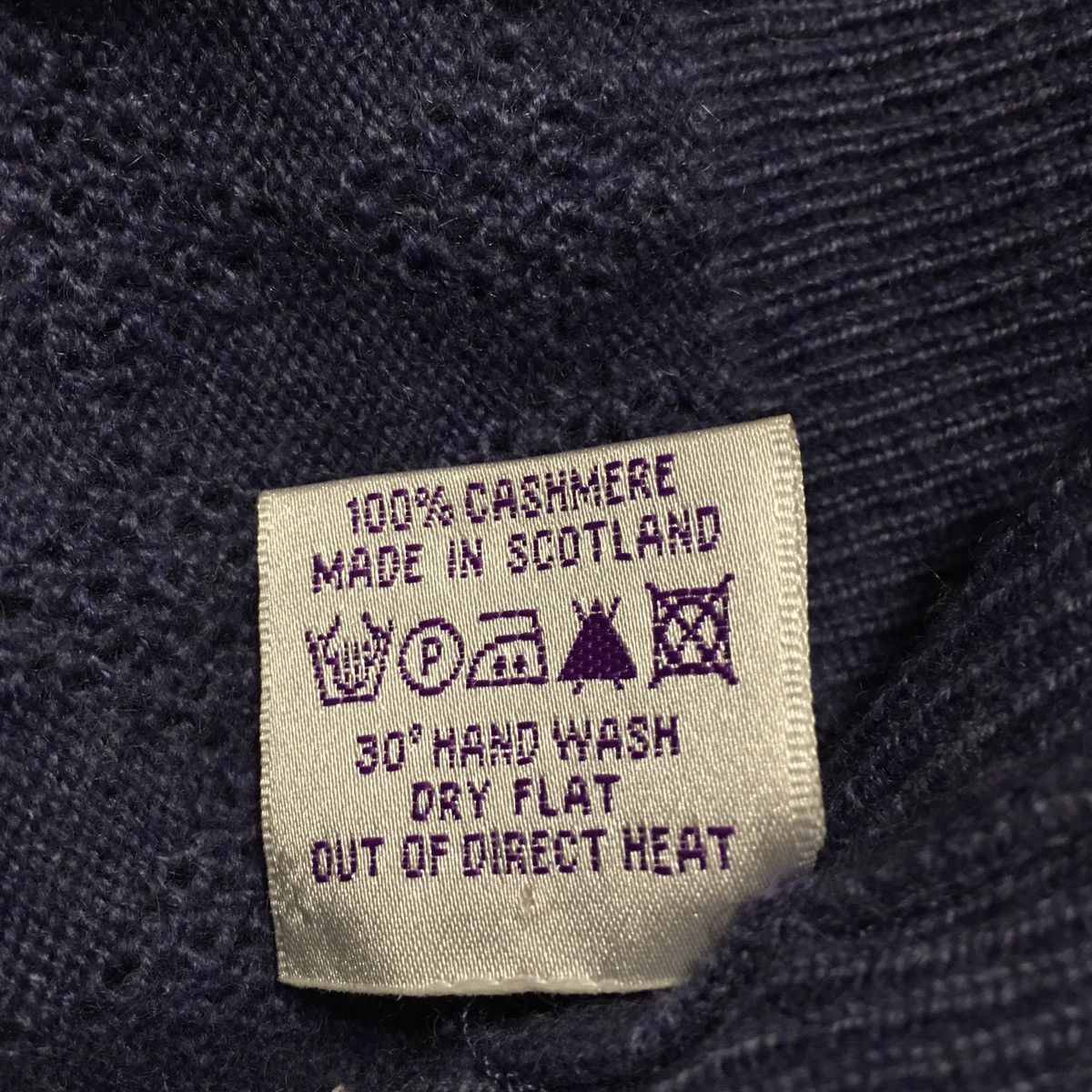Designer BRORA Cashmere Blue Elegantly Scotland Cardigan UK 12 Size M / US 6-8 / IT 42-44 - 10 Thumbnail