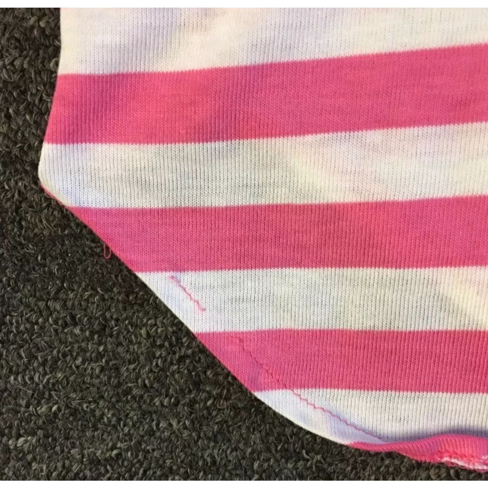 Jantzen Vtg 80s Jantzen Faded Striped Shirt L Pink White Women T-Shirt Short Sleeve Vintage Grunge Surf Skate 90s California USA Beach Vaporwave Aop Size L / US 10 / IT 46 - 2 Thumbnail