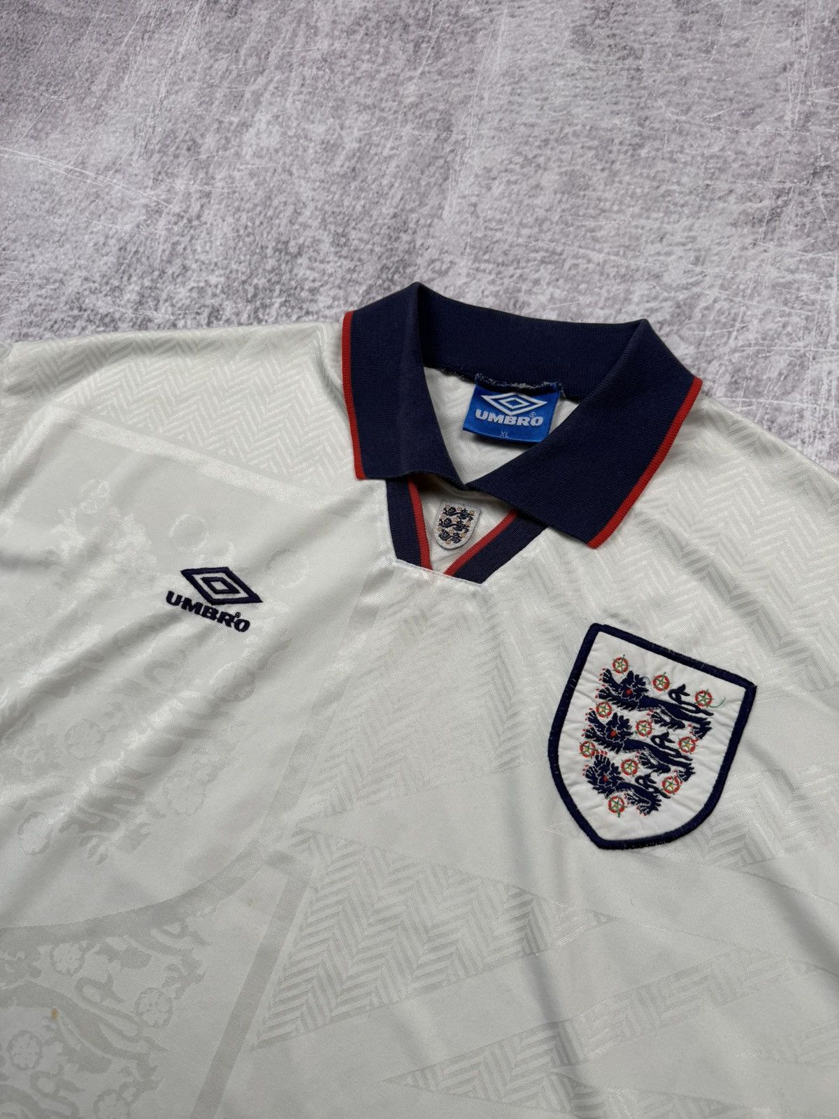 Umbro Vintage white Umbro England football jersey 1993-1995 Size US XL / EU 56 / 4 - 5 Thumbnail